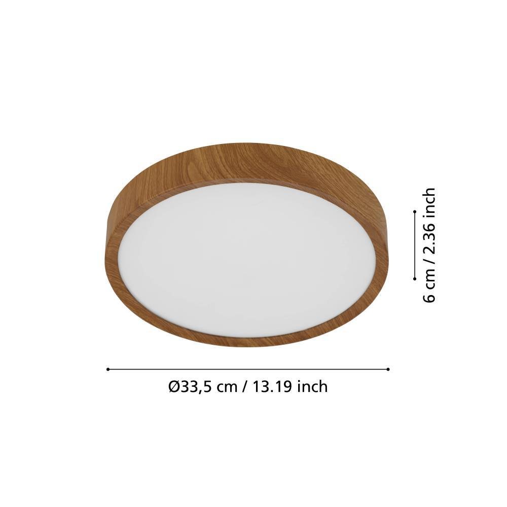 EGLO Deckenleuchte »MUSURITA«, 1 flammig, Leuchtmittel LED-Modul | LED wechselbar, LED Deckenlampe, Wohnzimmer, Schlafzimmer, Küche, Flur, modern, 34x6cm