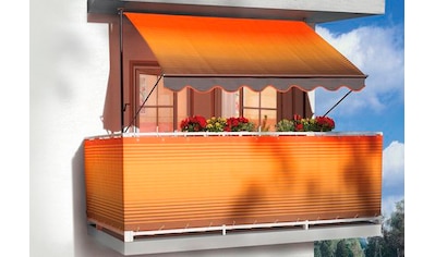 Balkonsichtschutz, Meterware, orange-braun, H: 75 cm