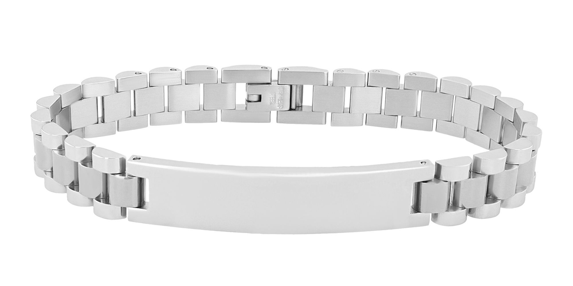 Adelia´s Gliederarmband »Unisex Armband – Gliederarmband aus Edelstahl 20,5 cm« Perfekt zum Verschenken an besondere Menschen