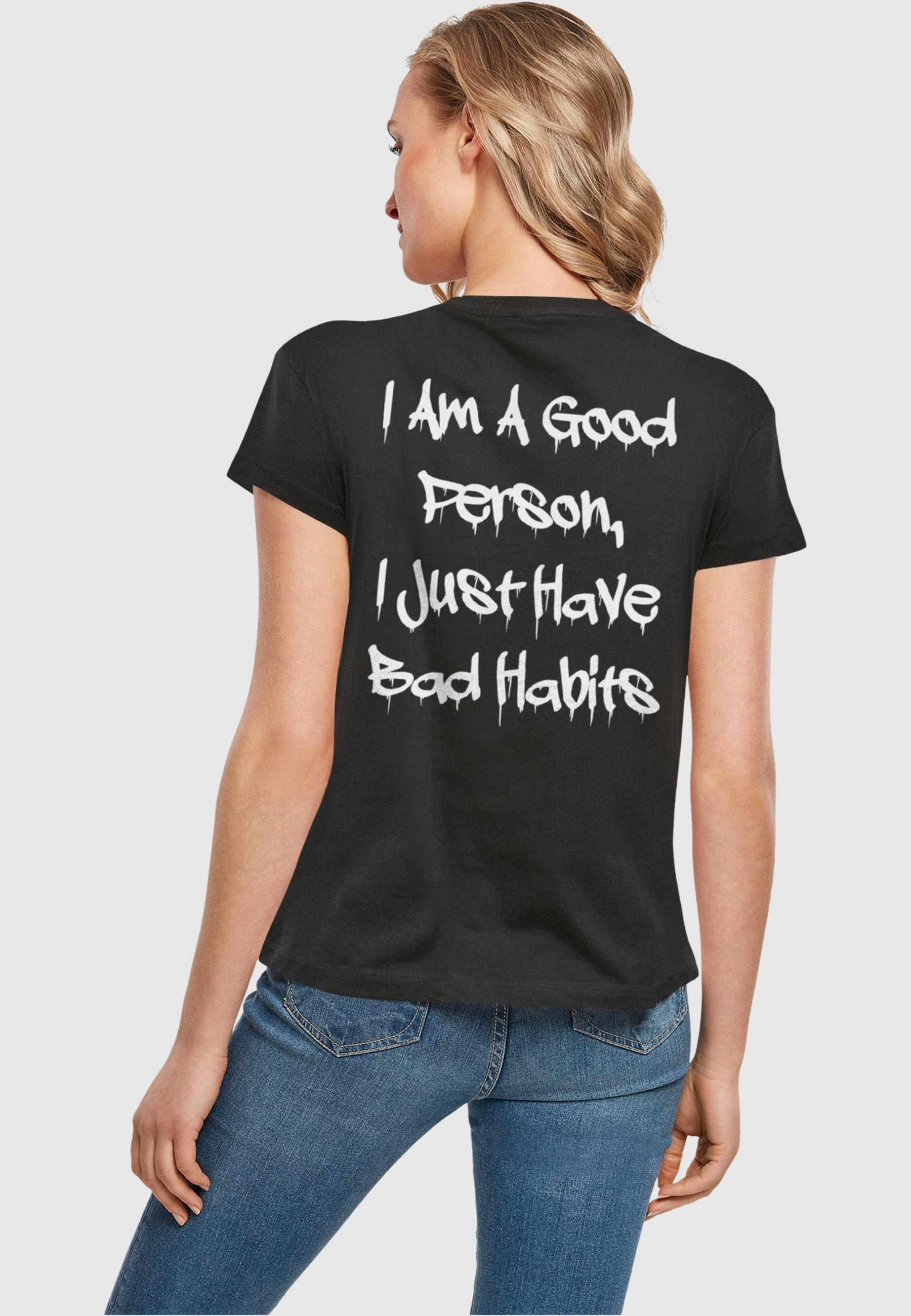 Merchcode T-Shirt »Merchcode Damen Ladies Bad Habits Box Tee«, (1 tlg.)