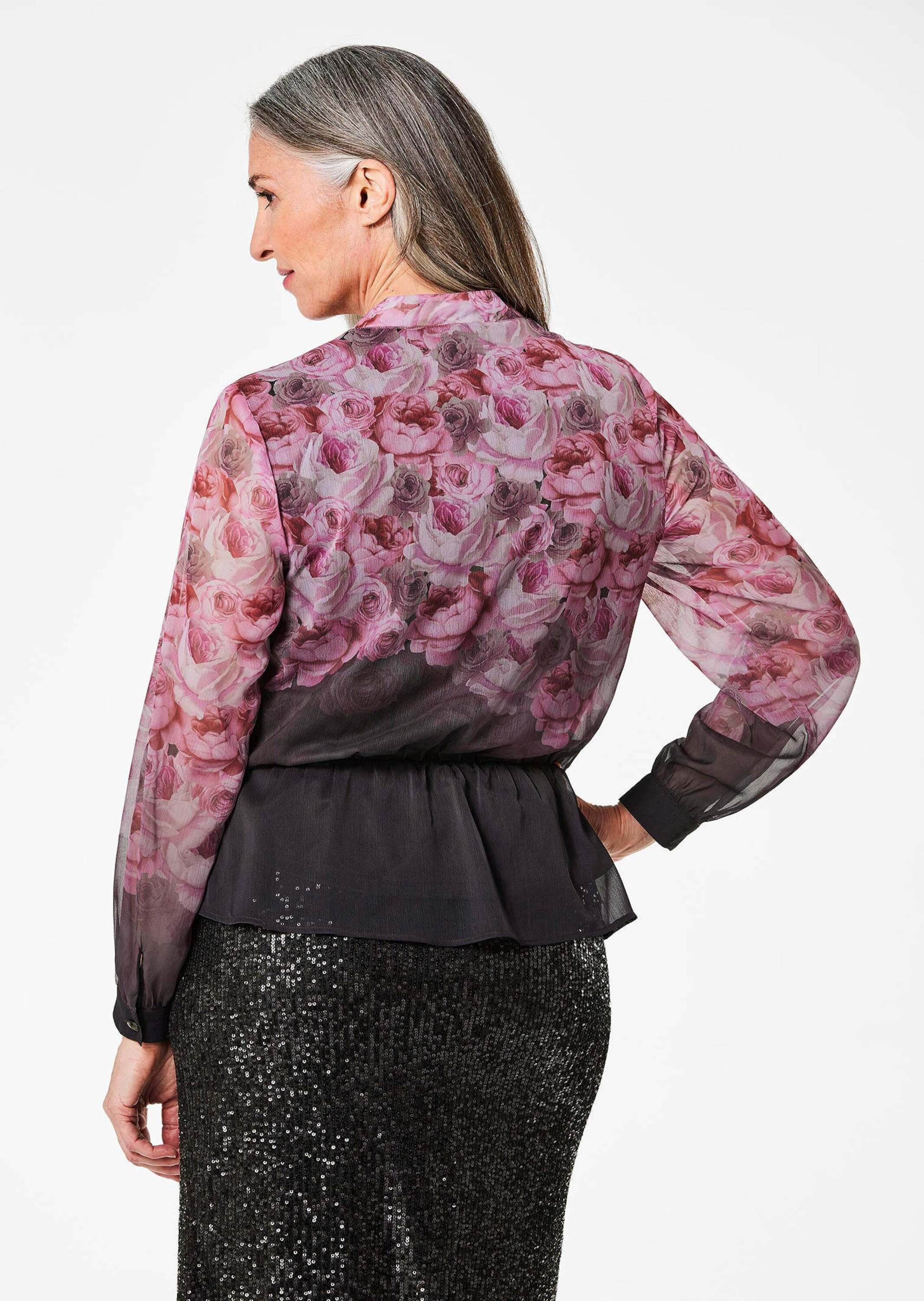 GOLDNER Satinbluse »Kurzgröße Bluse«