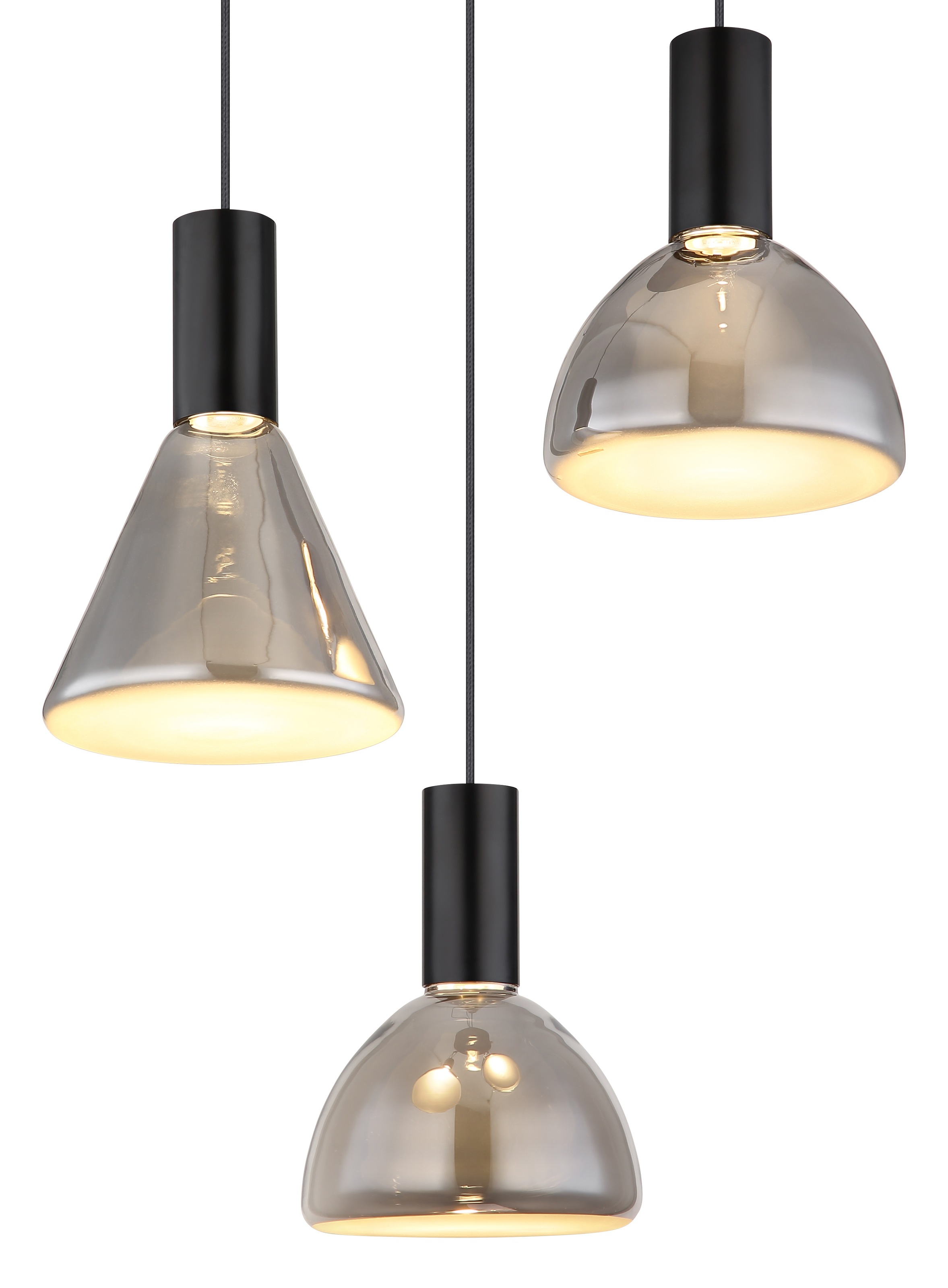 GLOBO LIGHTING Hängeleuchte »LABORA« LED-Modul 1 Stk. Warmweiß LED Hängeleuchte für Esszimmer Rauchglas modern