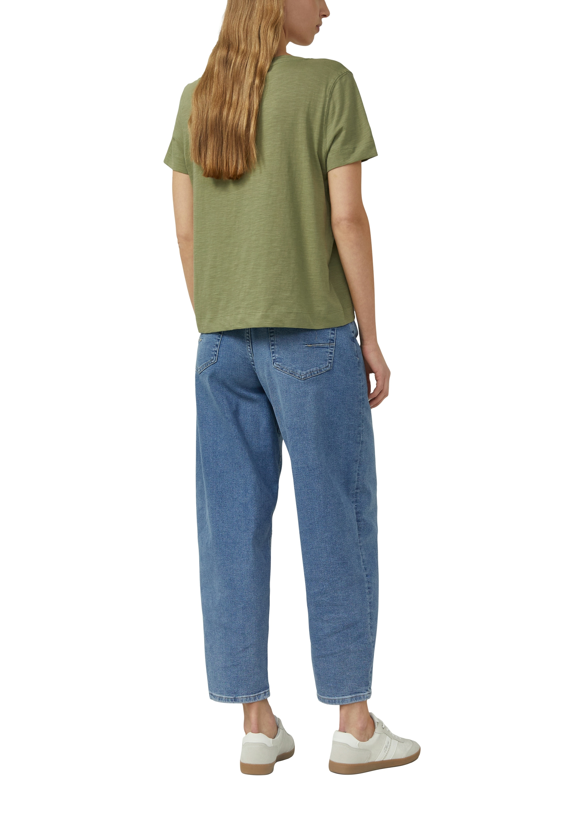 s.Oliver T-Shirt V-Ausschnitt mit Rippblende