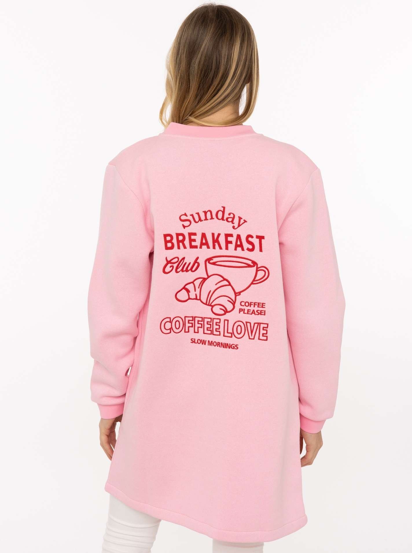 Zwillingsherz Kurzmantel »"Sunday Breakfast"« große Stickerei hinten, Reißverschluss und Taschen