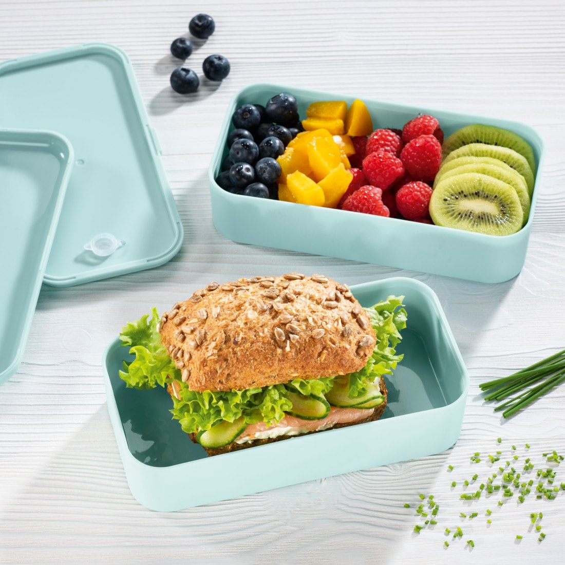 Xavax Lunchbox »Lunchbox 2er Set (stapelbar, je Bento Lunch Box 500 ml, auslaufsicher)«, (5 tlg.)