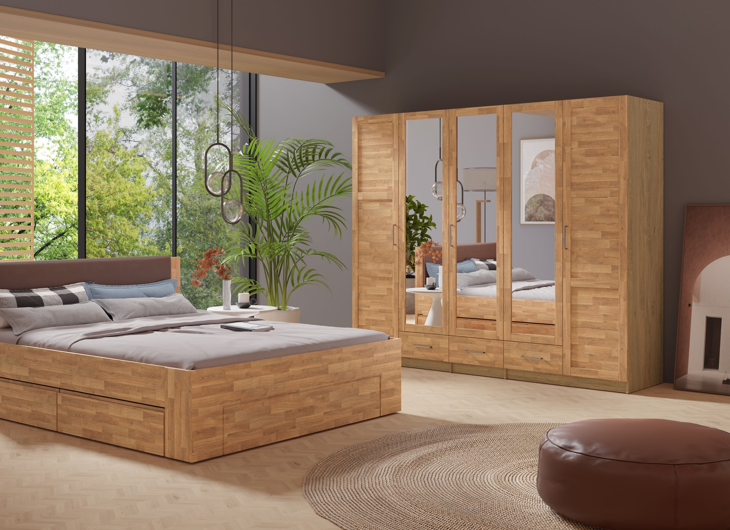 OTTO home Kleiderschrank "Sabrina, natürlicher Landhausstil, mit Innenausst günstig online kaufen