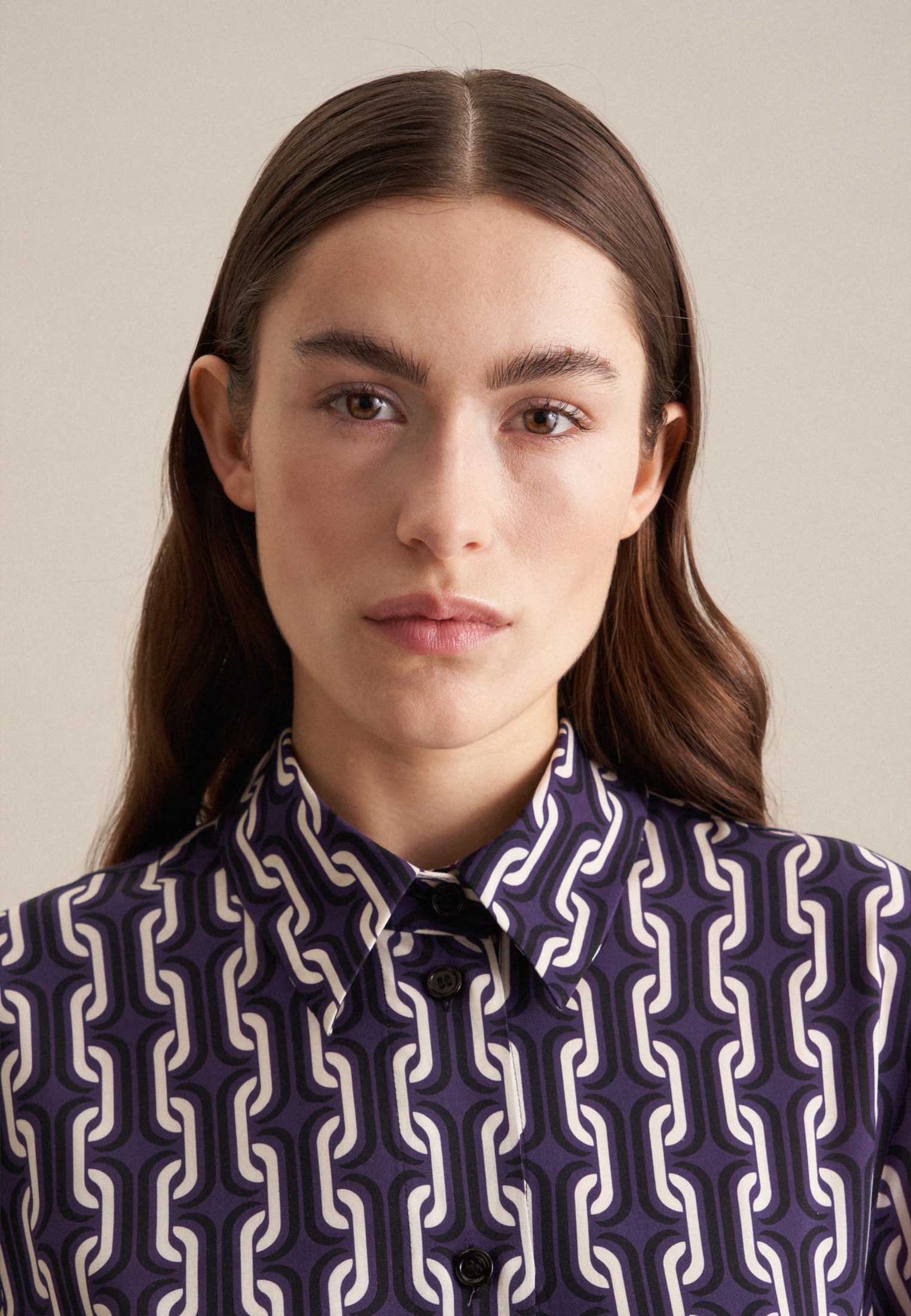 Thumbnail - seidensticker Sommerkleid "Schwarze Rose" 1/1 Kragen Druck