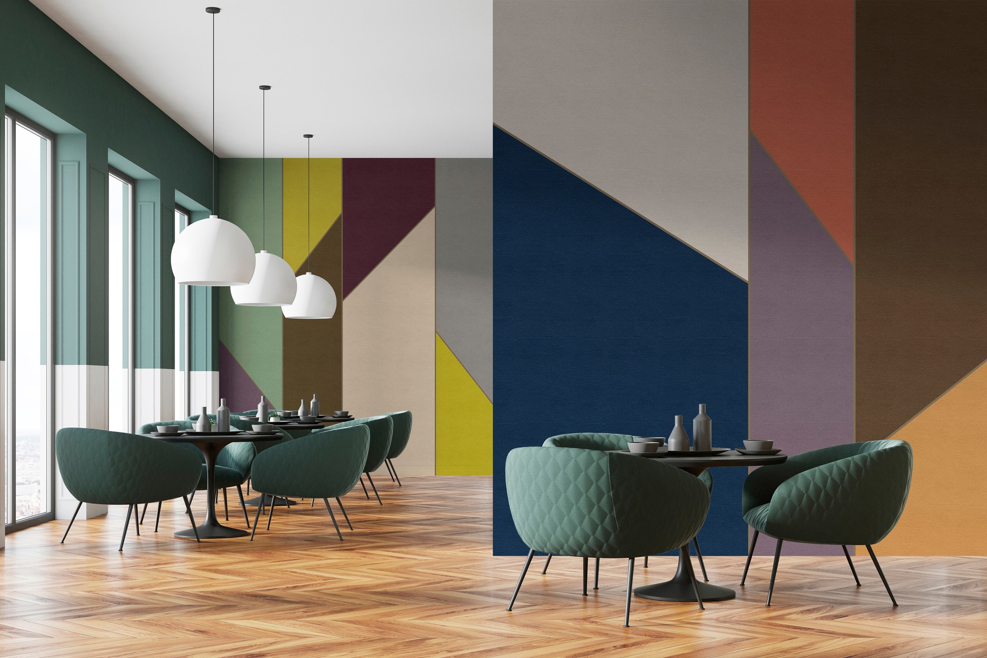 living walls Fototapete "Walls by Patel Geometry 4" glatt Vlies, Wand, Schr günstig online kaufen
