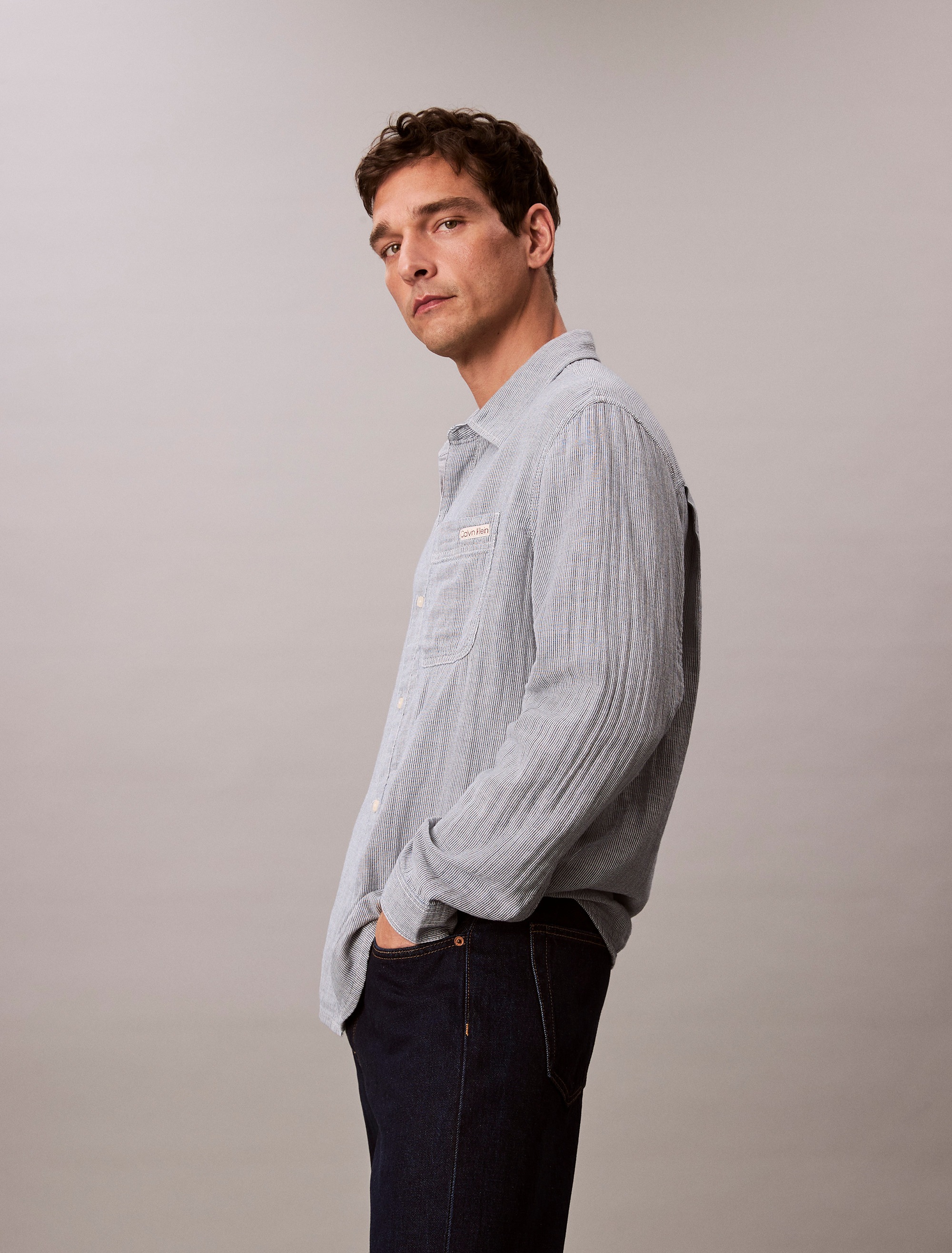 Calvin Klein Jeans Langarmhemd "CASUAL CLASSIC", Mit Rundhalsausschnitt günstig online kaufen