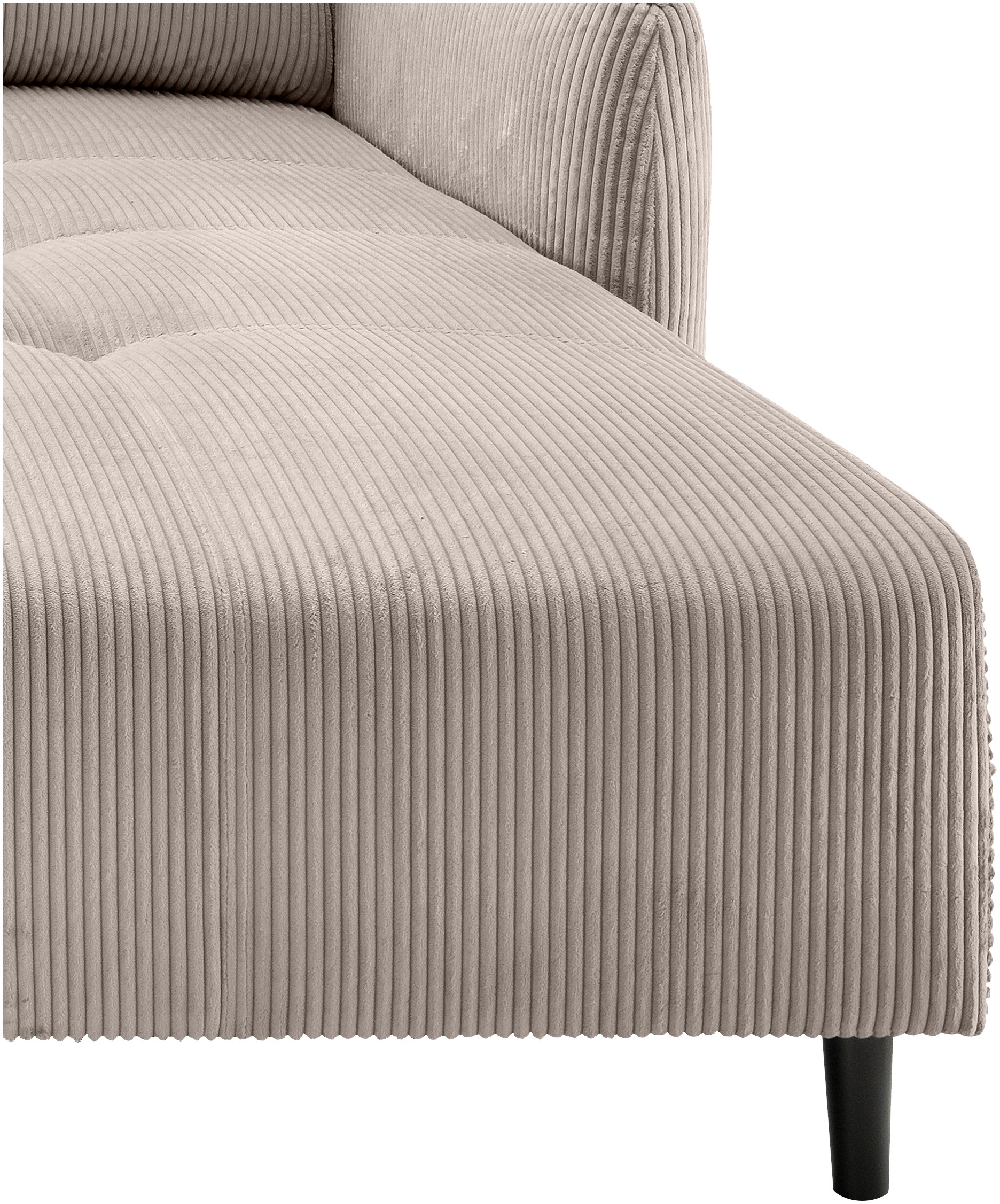 INOSIGN Ecksofa »Mara, L-Form, aktueller Cord Bezug und tolle Farben, schmale Armlehnen«, whlw. mit Bettfunktion,Recamiere links/rechts montierbar, Breite 238cm