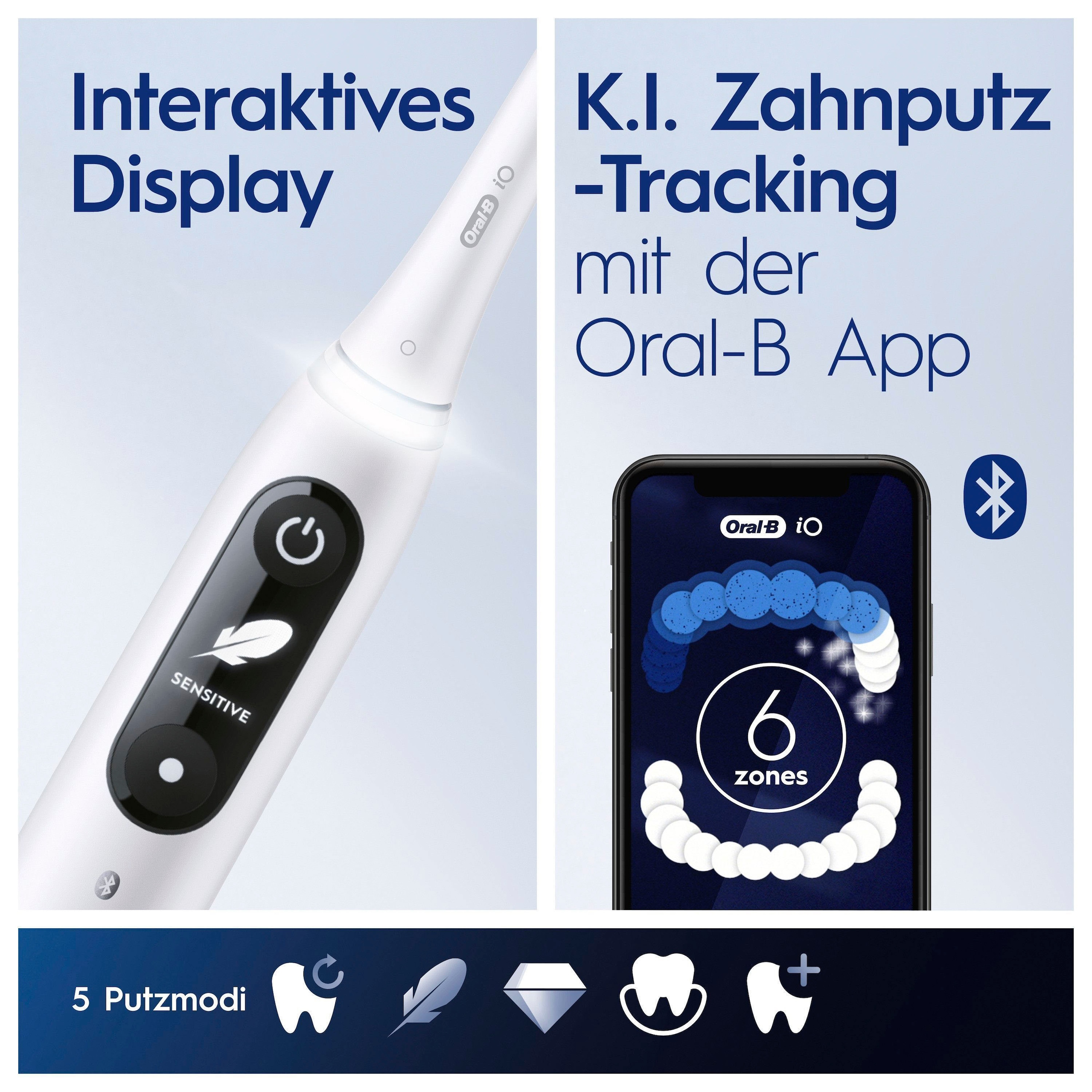 Oral-B Munddusche »Oral Health Center«, mit iO Series 6 elektrische Zahnbürste