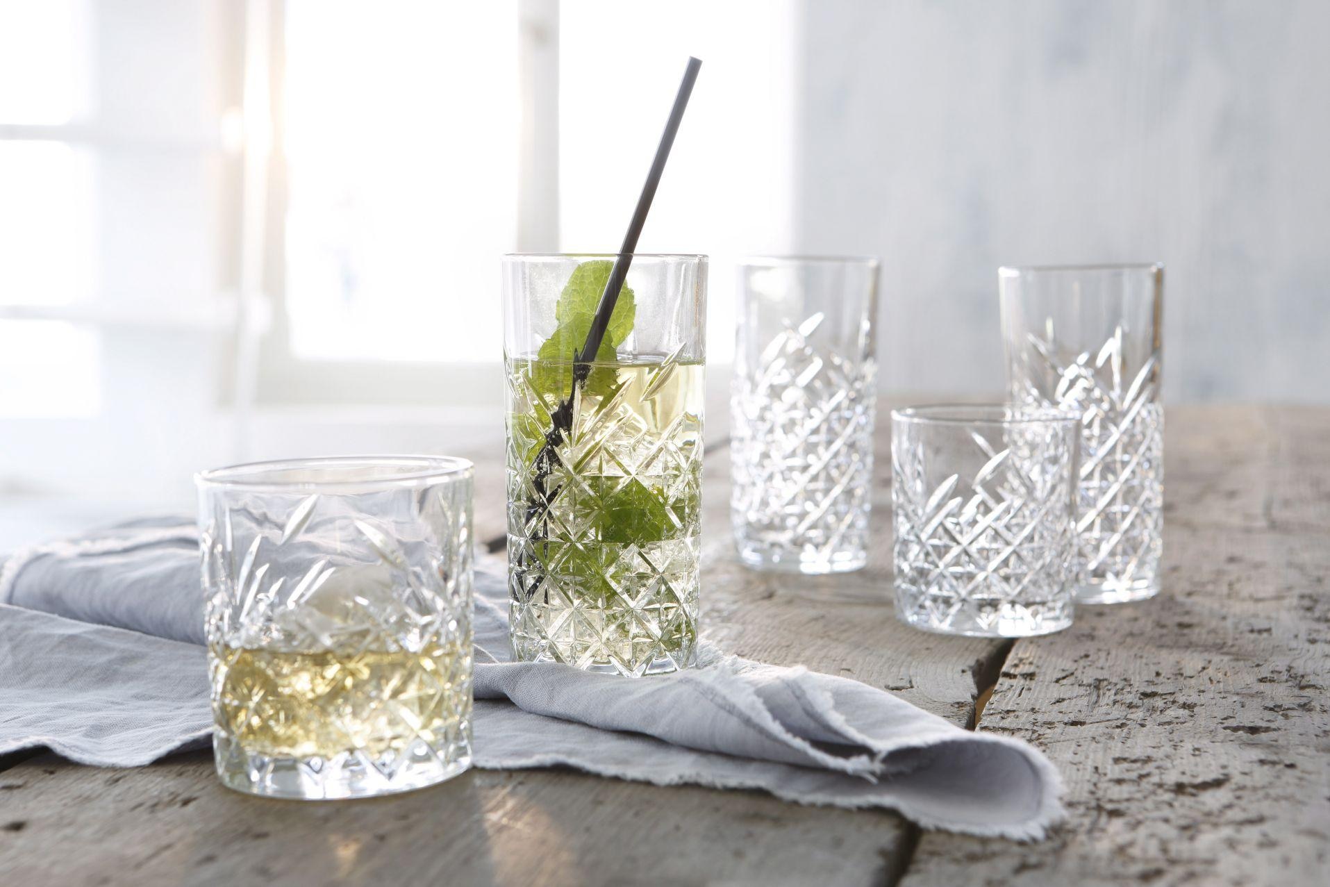 CreaTable Gläser-Set TIMELESS Trinkgläser 4 Wassergläser, 4 Whiskygläser im Set