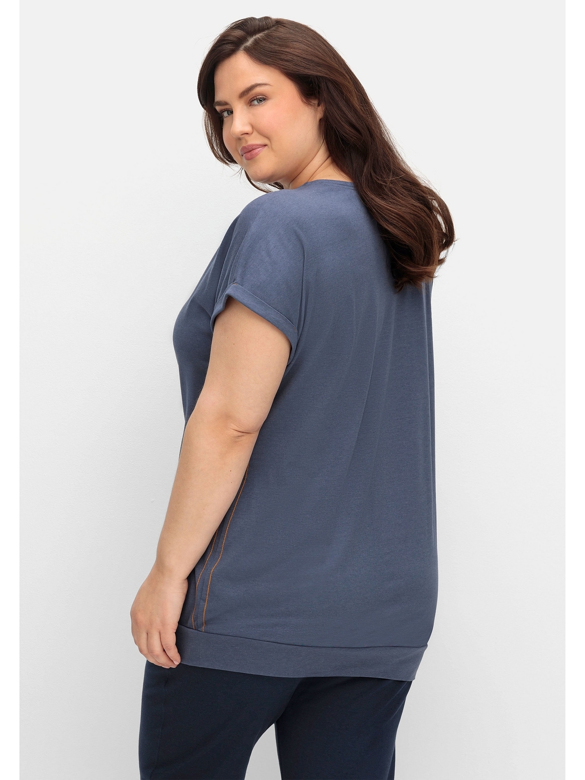 Sheego T-Shirt »Große Größen«, | mit kaufen BAUR für Saumbund elastischem