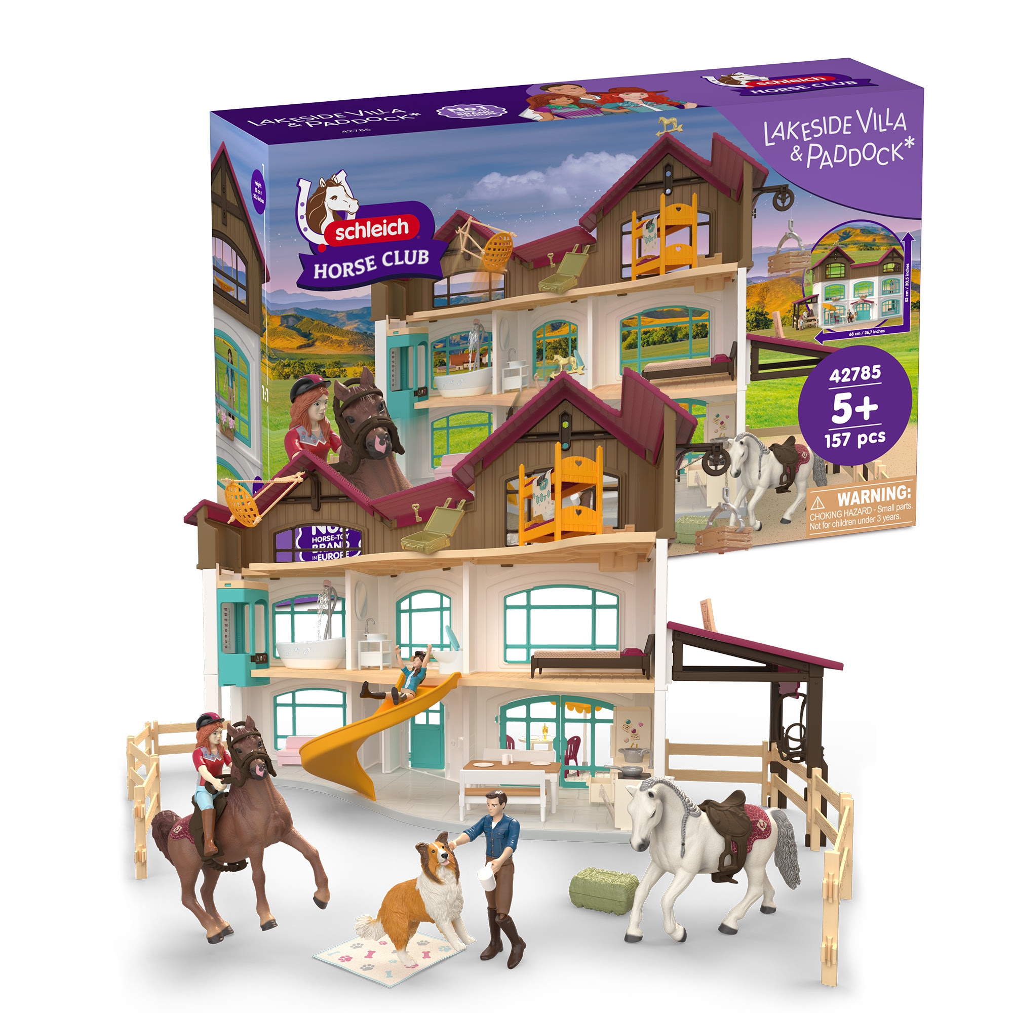 Schleich® Spielwelt »HORSE CLUB, Lakeside Villa & Paddock (42785)«