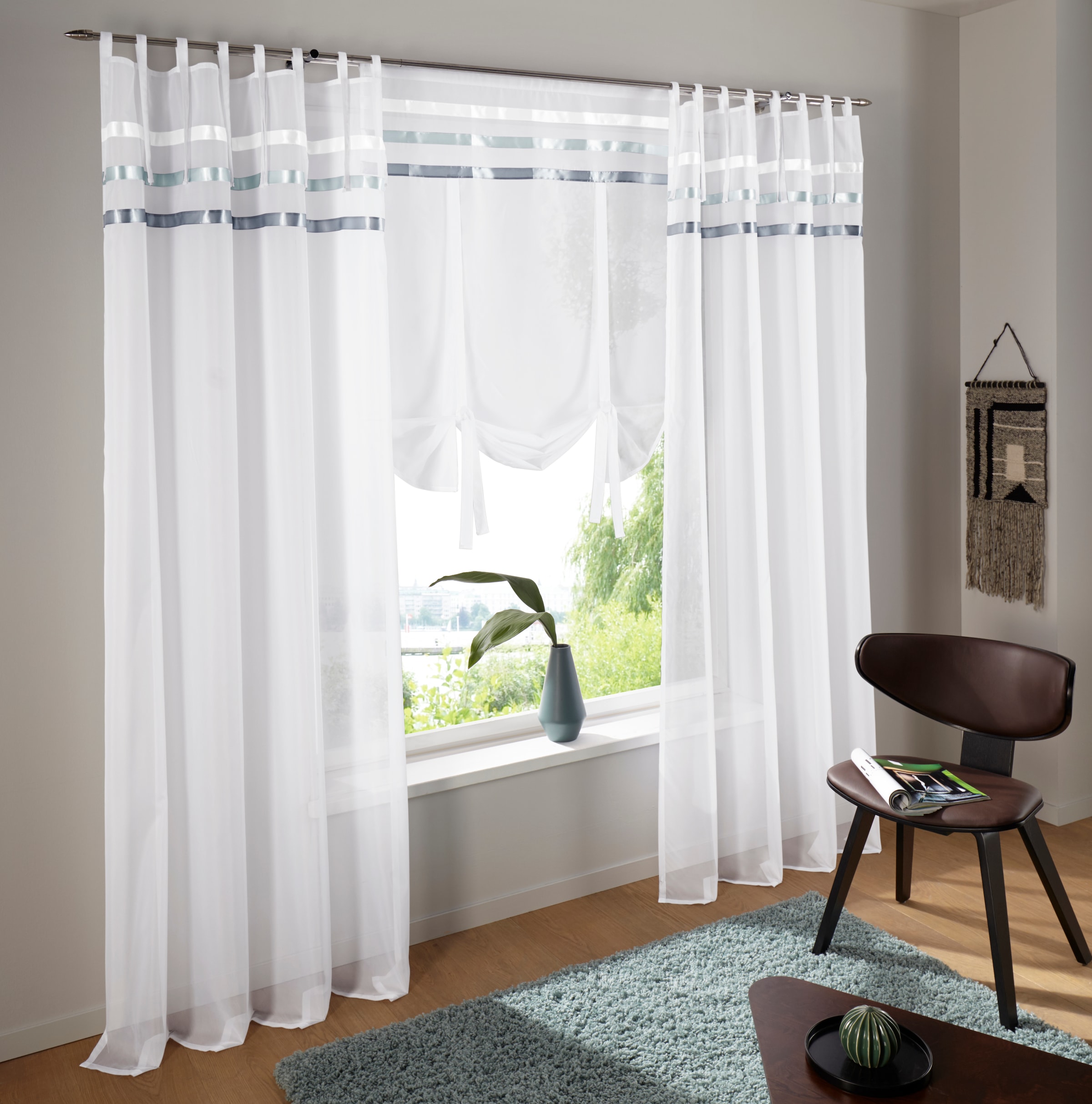 bestellen Transparent, (1 St.), »EBY«, BAUR my home Bindegardine | Polyester Satin,