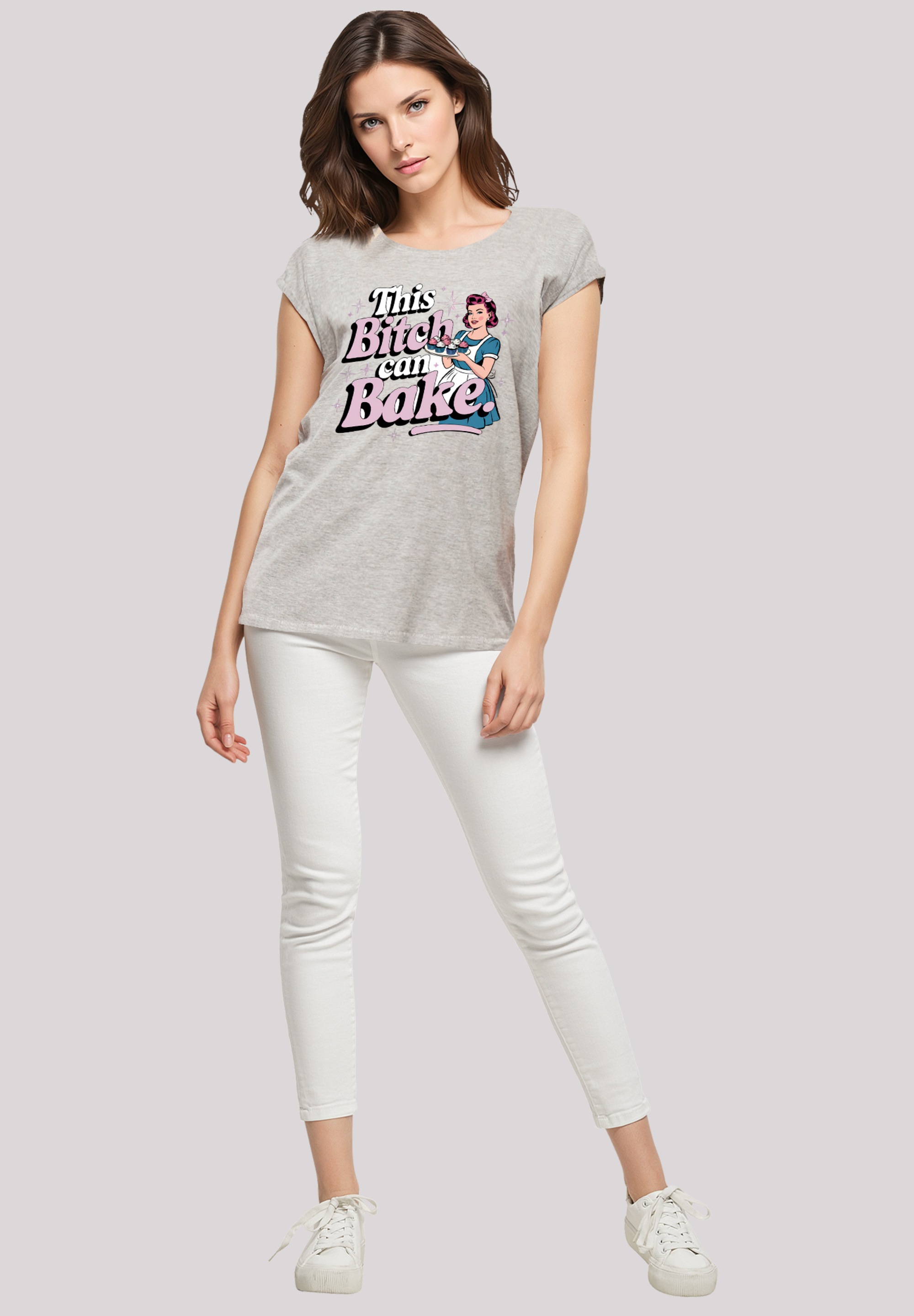 F4NT4STIC T-Shirt »Vintage Pin Up Bäckerin« Premium Qualität