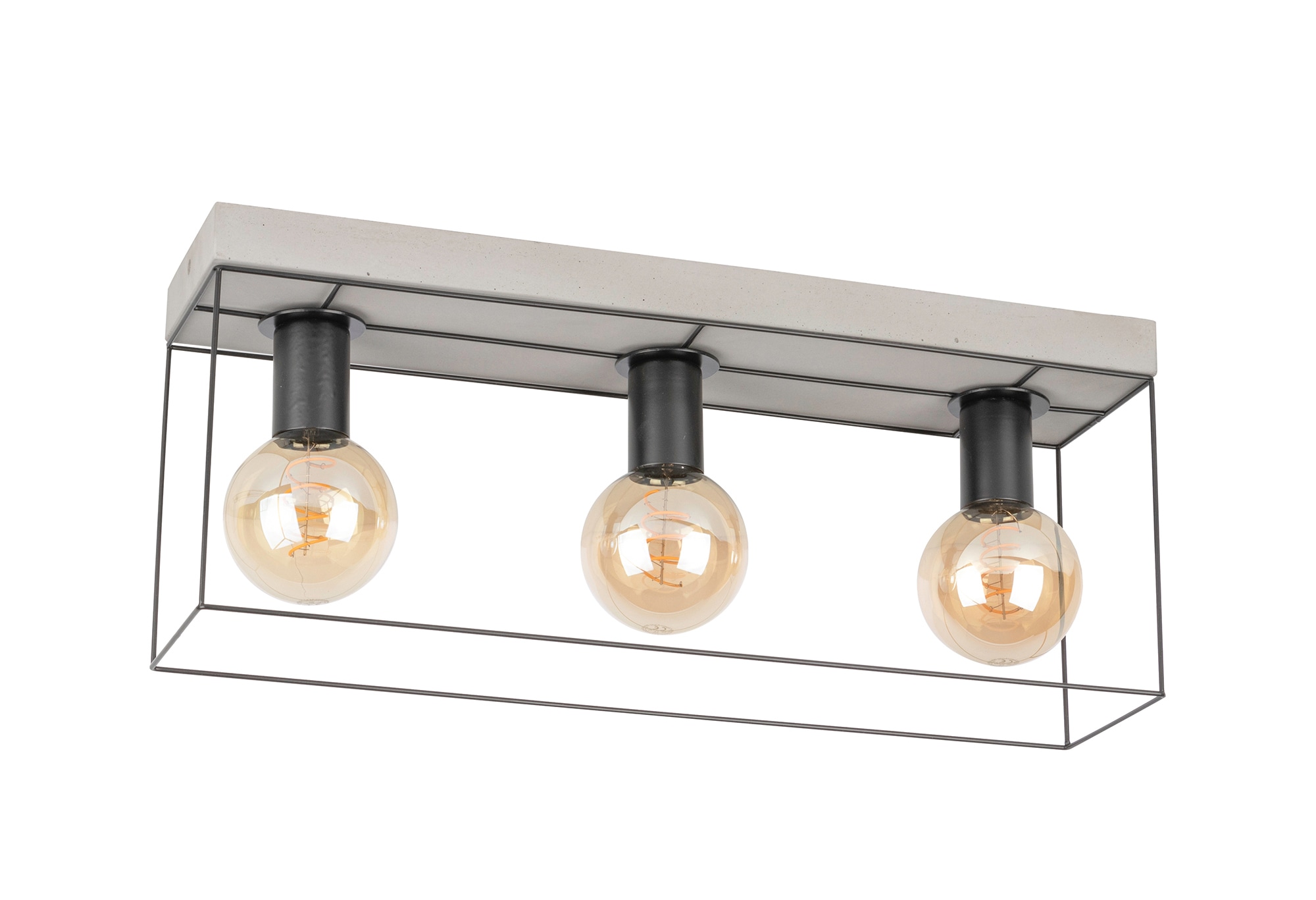 SPOT Light Deckenleuchte CONCRETE«, Aus exklusive, | Naturprodukt echtem / Beton »GRETTER und flammig-flammig, 1 passende LM Metall, BAUR E27