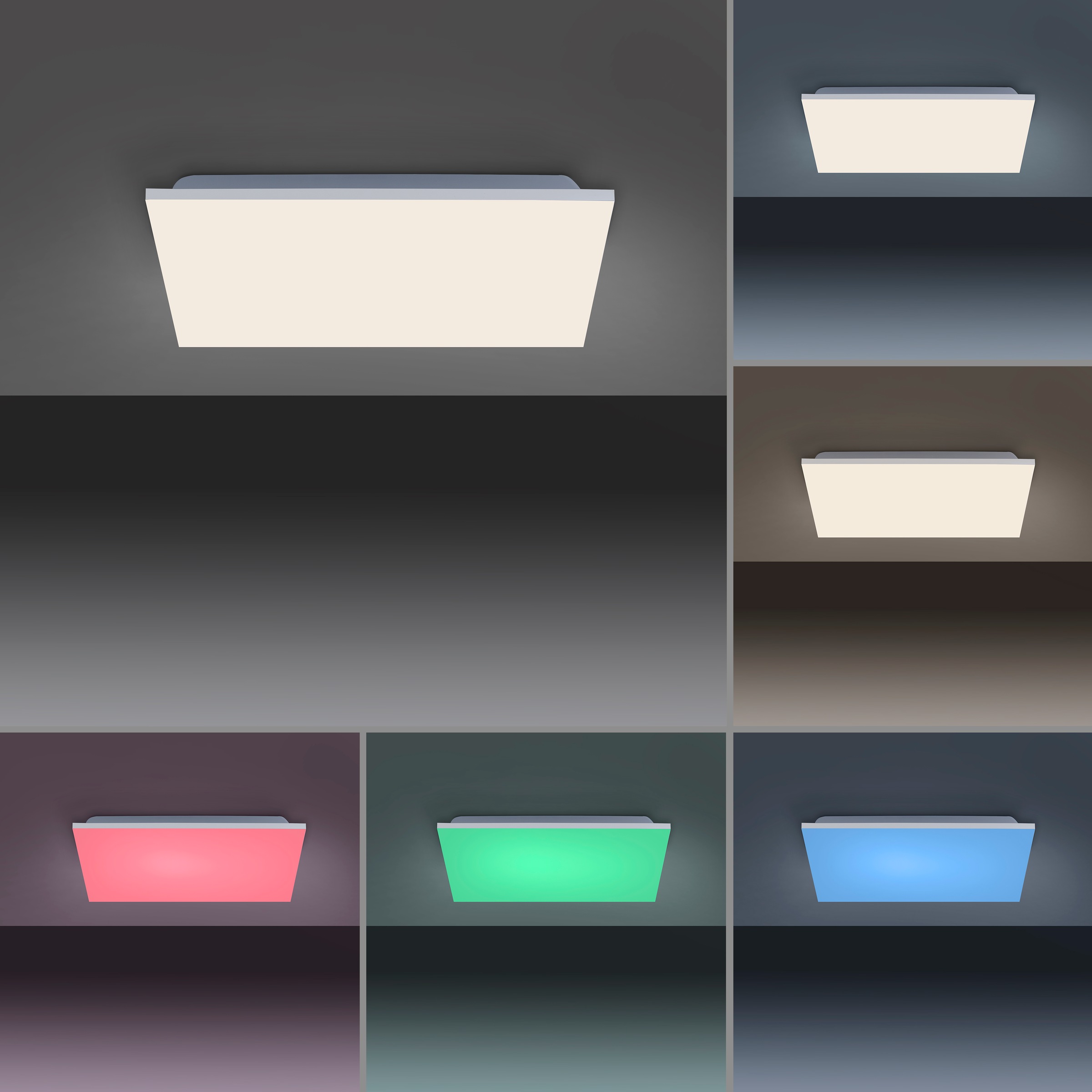 JUST LIGHT Deckenleuchte »YUKON«, 1 flammig-flammig, RGB+tunable white, CCT  - über Fernbedienung, dimmbar, Infrarot inkl. | BAUR