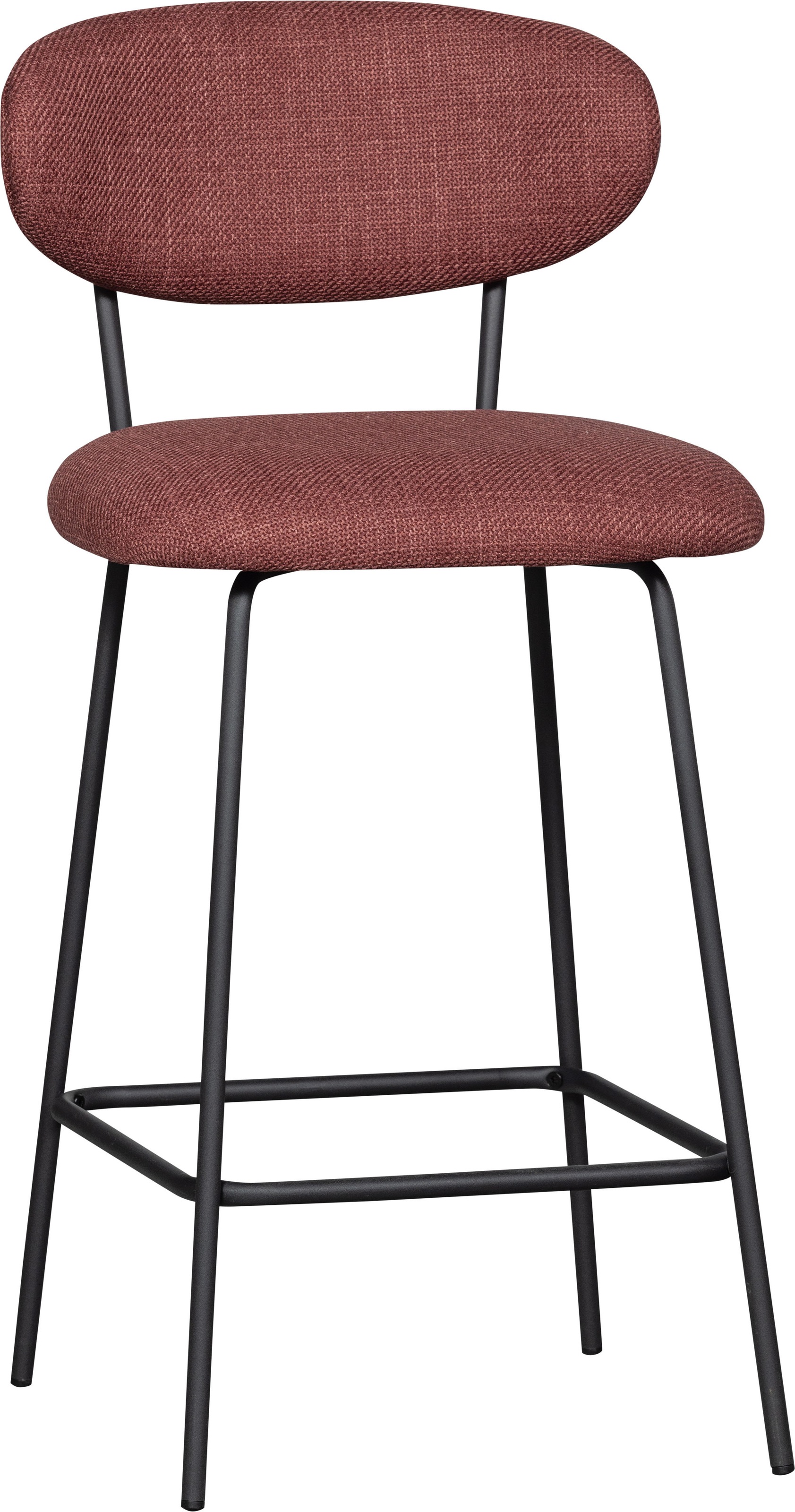 Thumbnail - WOOOD Barhocker "Kjeld" 2 Stk. tlg. gepolstert mit gewebtem Stoff, Höhe 93 cm