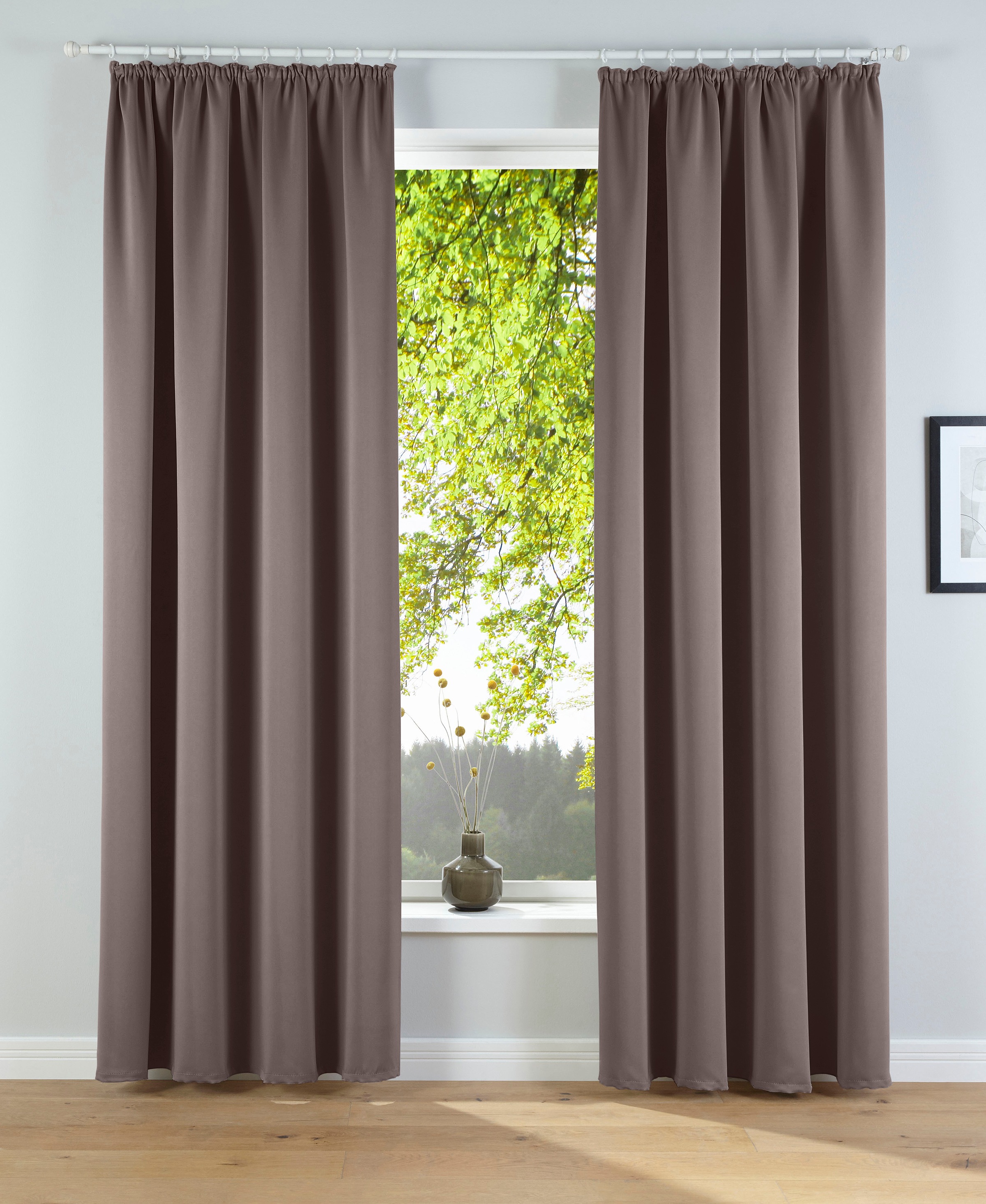 my home Verdunkelungsvorhang "Solana, Gardinen mit Kräuselband, Vorhänge, W günstig online kaufen