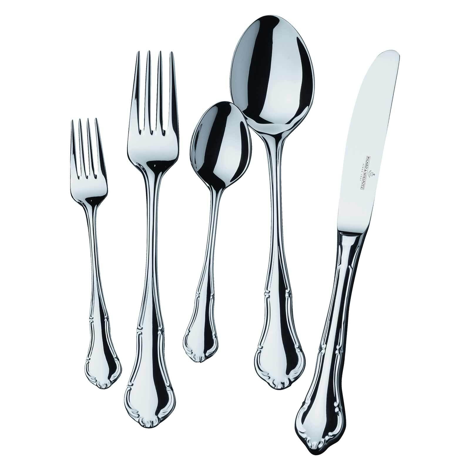 Picard & Wielpütz Solingen Besteck-Set "Tafelbesteck Palazzo 30er Set silber" Spülmaschinengeeignet
