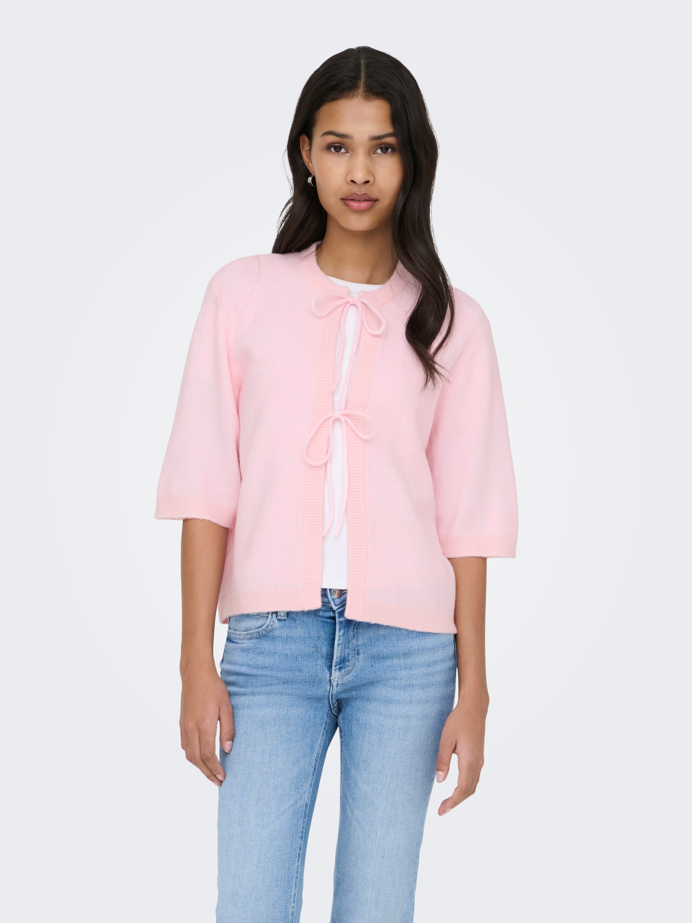ONLY Strickjacke »ONLSIMONI 2/4 BOW CARDIGAN KNT NOOS«
