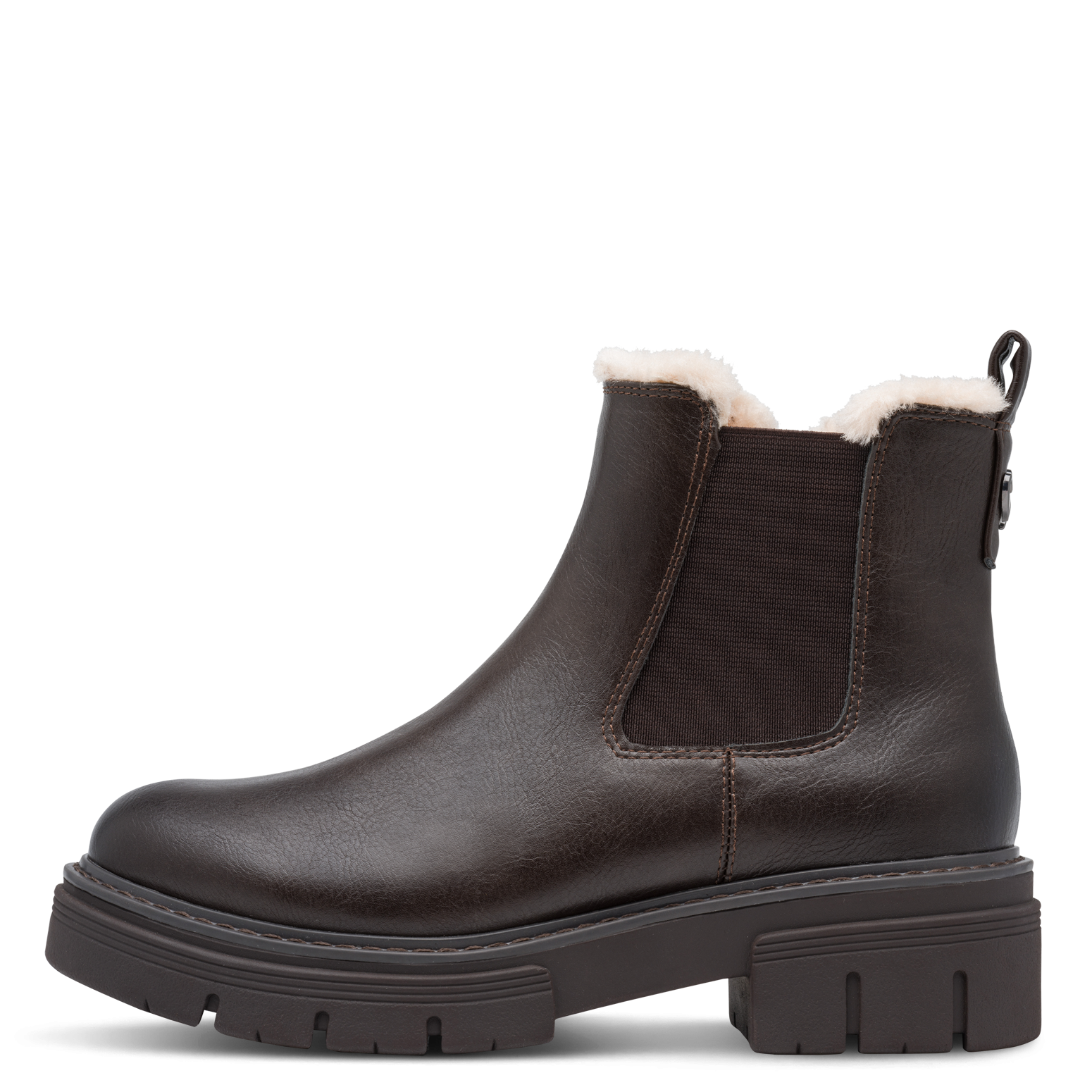 MARCO TOZZI Winterstiefelette  , Blockabsatz, Winterboots mit Stretcheinsatz an der Außenseite