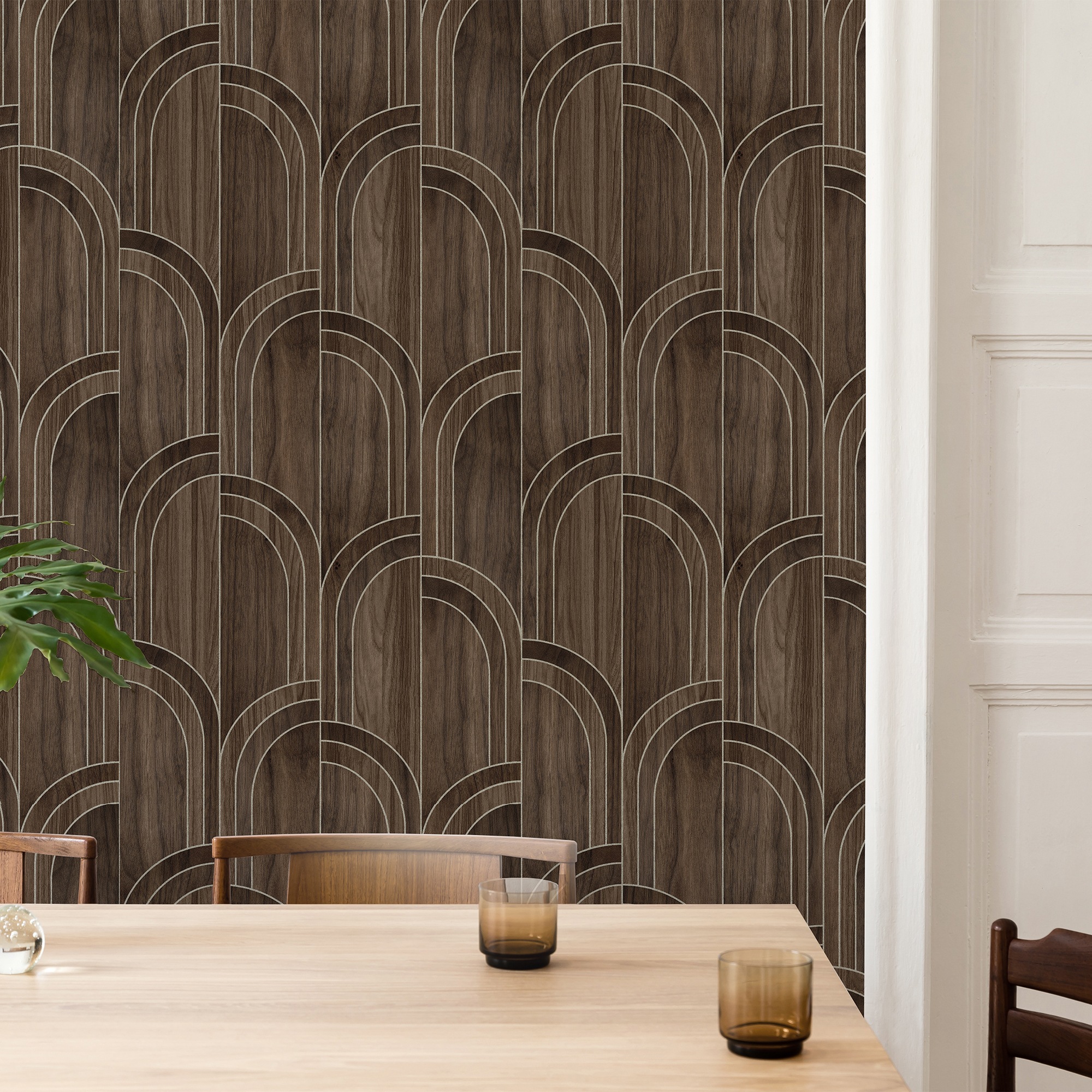 Sublime Vliestapete "MODELLA WOOD WALNUT" Holz geprägt Design Tapeten