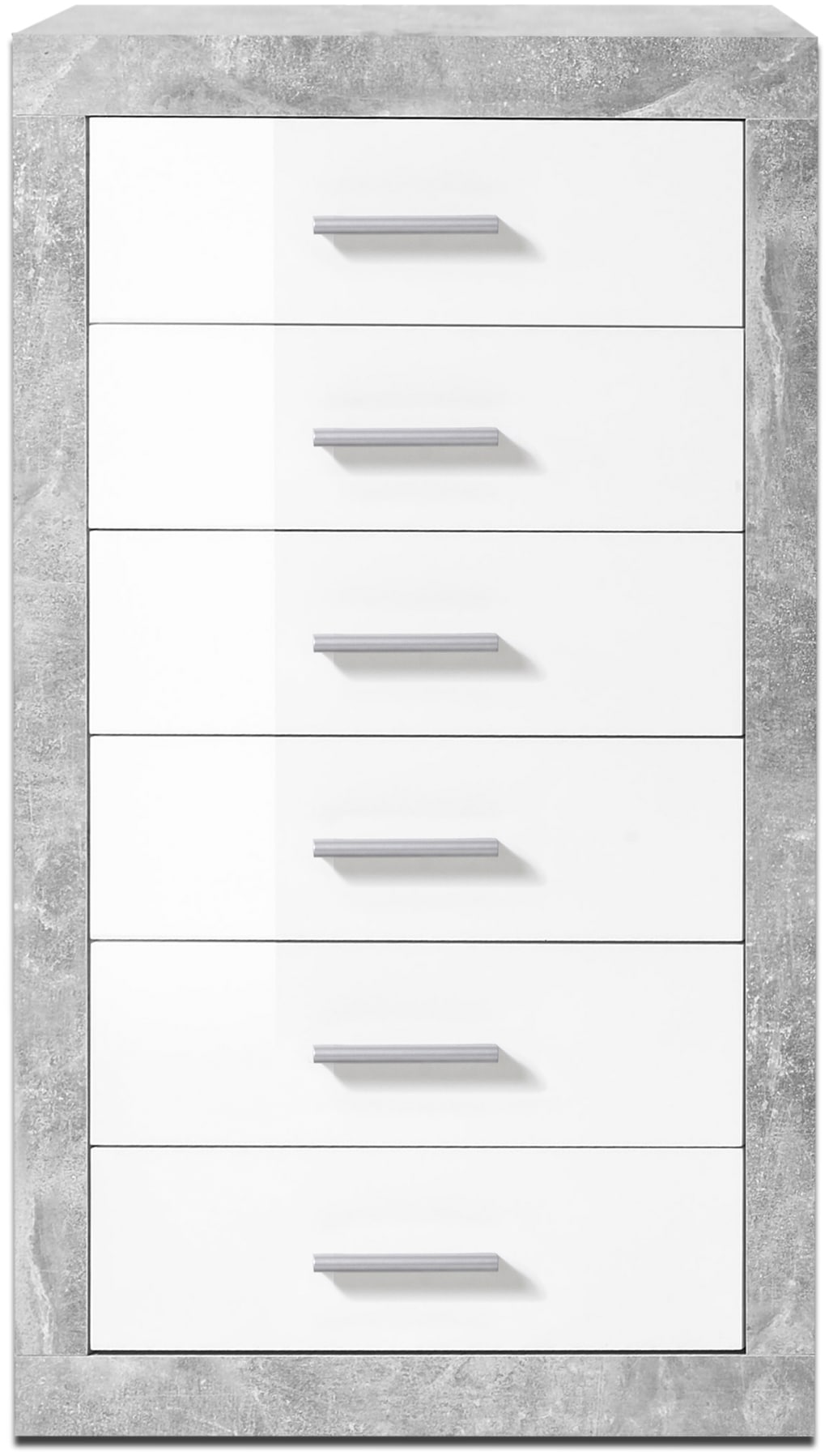 HBZ Sideboard "Stone weiß Hochglanz, Schrank mit Schubkästen BxHxT 66x102x3 günstig online kaufen