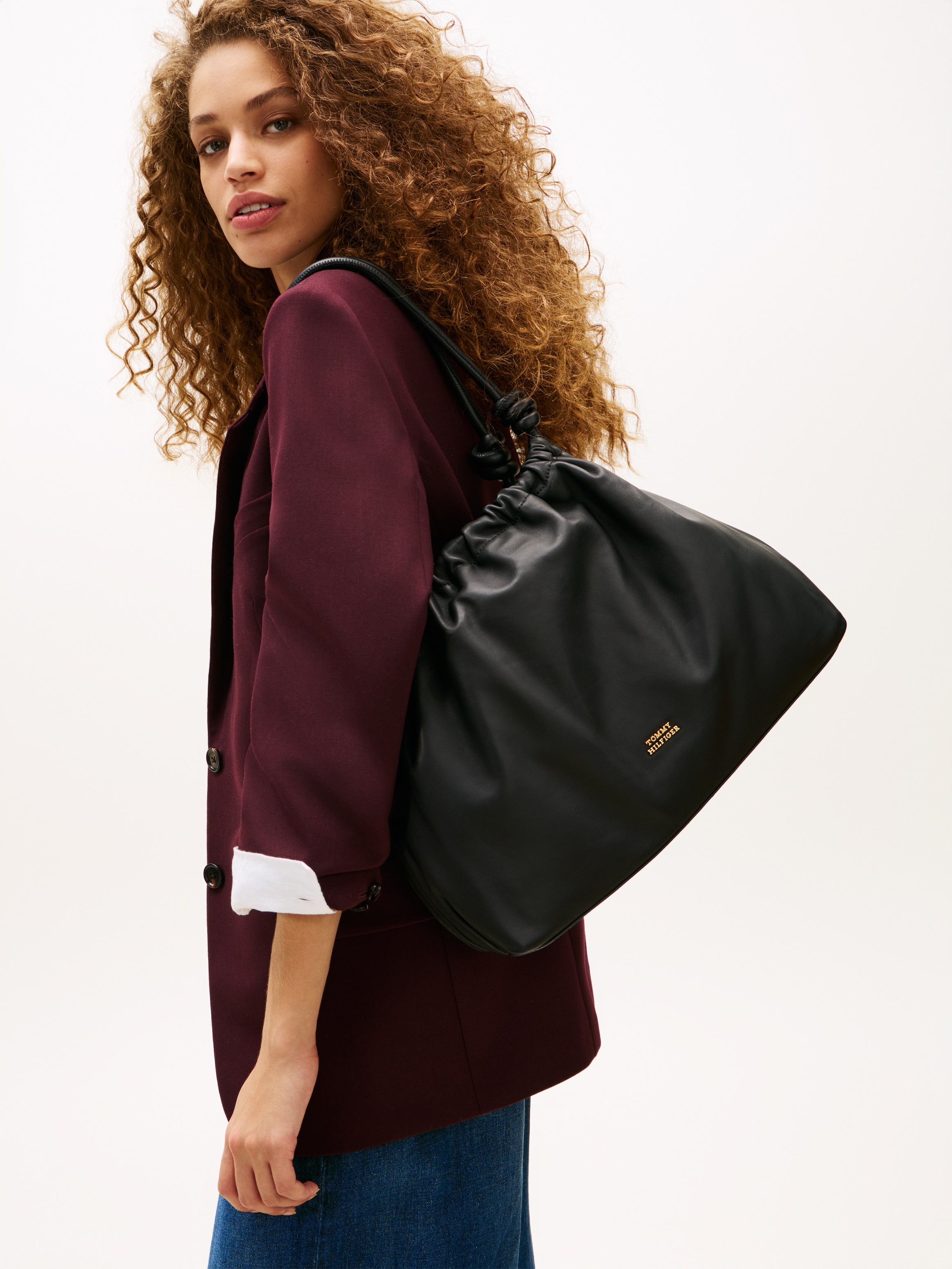 Tommy Hilfiger Hobo "TH SOFT LEATHER HOBO" Damen Handtasche, Schultertasche günstig online kaufen