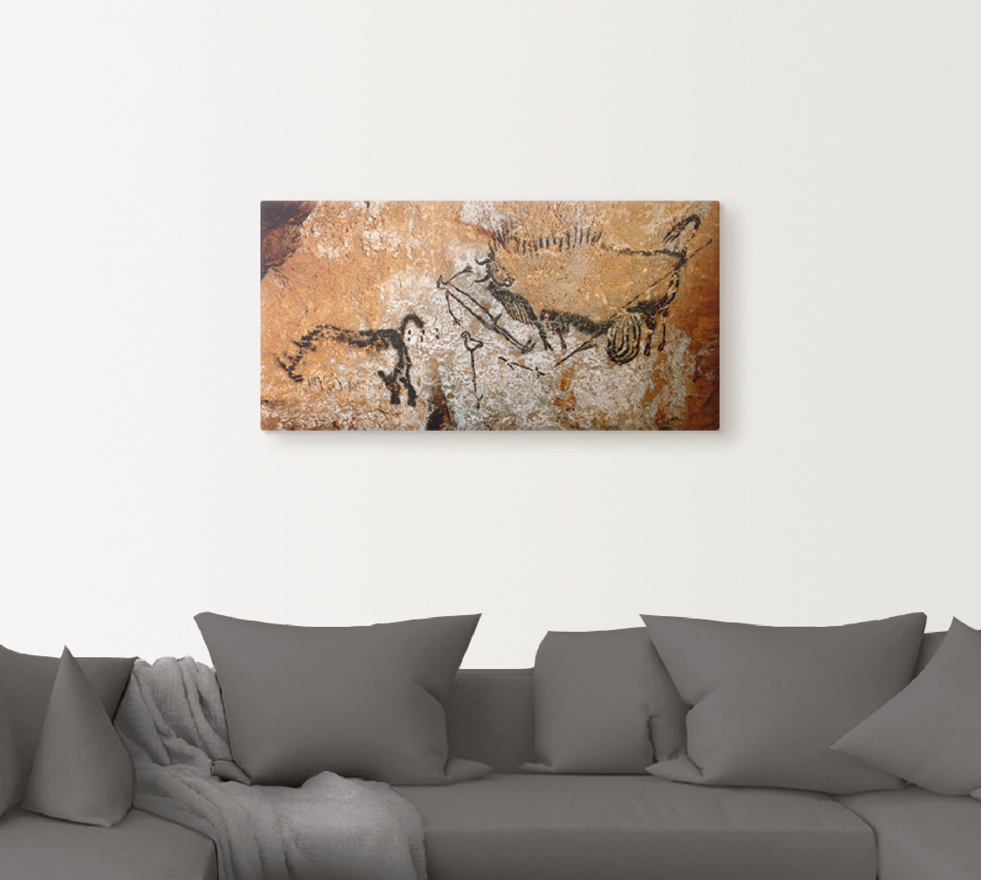Artland Leinwandbild »Höhle von Lascaux 17000 v Chr«, Wildtiere, (1 St.), auf Keilrahmen gespannt