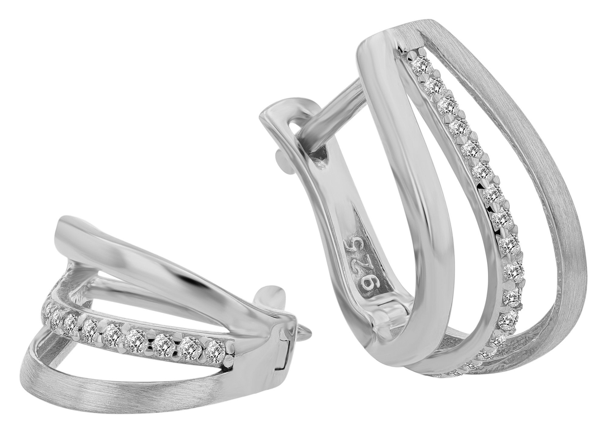 Adelia´s Paar Ohrhänger "Damen Ohrringe – Ohrstecker aus 925 Silber mit Zir günstig online kaufen