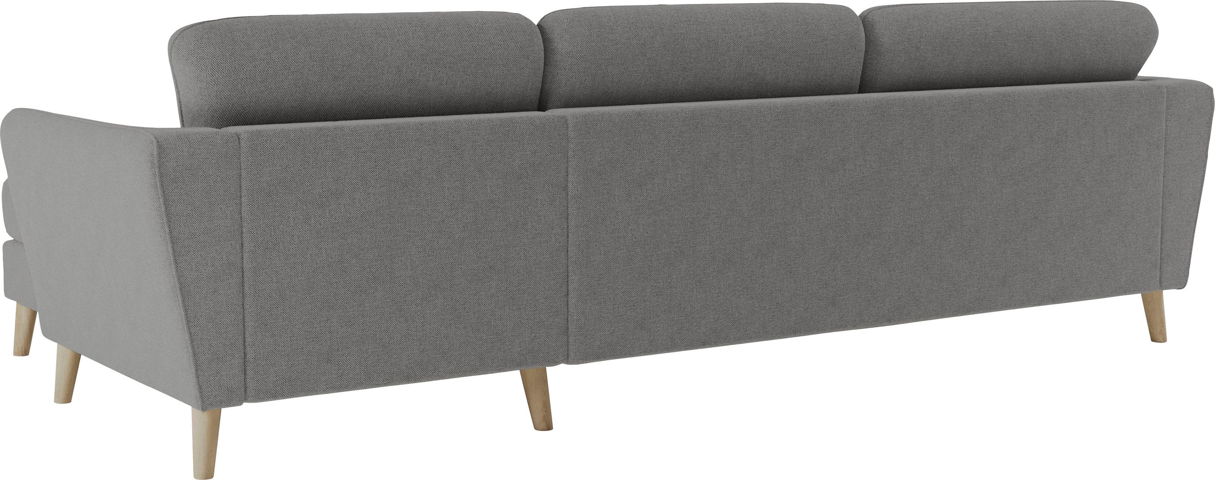 Home affaire Ecksofa »MARSEILLE (279/152cm),L-Form, Rec. rechts/links, verschiedene Bezüge«, Massivholzbeine Eiche, Landhausstil, Wellenunterfederung