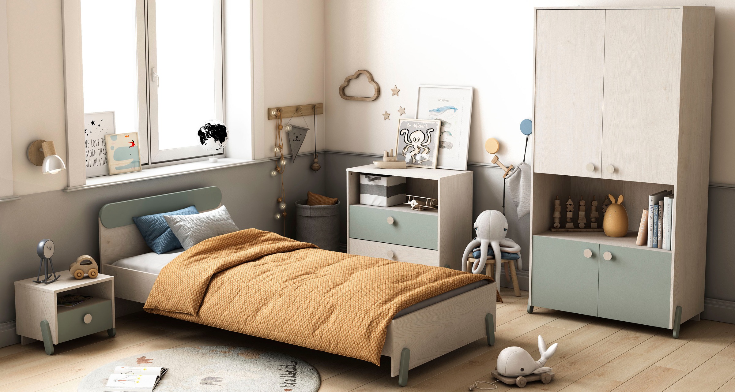 Demeyere GROUP Nachtkommode "Ilian", modernes Design fürs Kinderzimmer günstig online kaufen