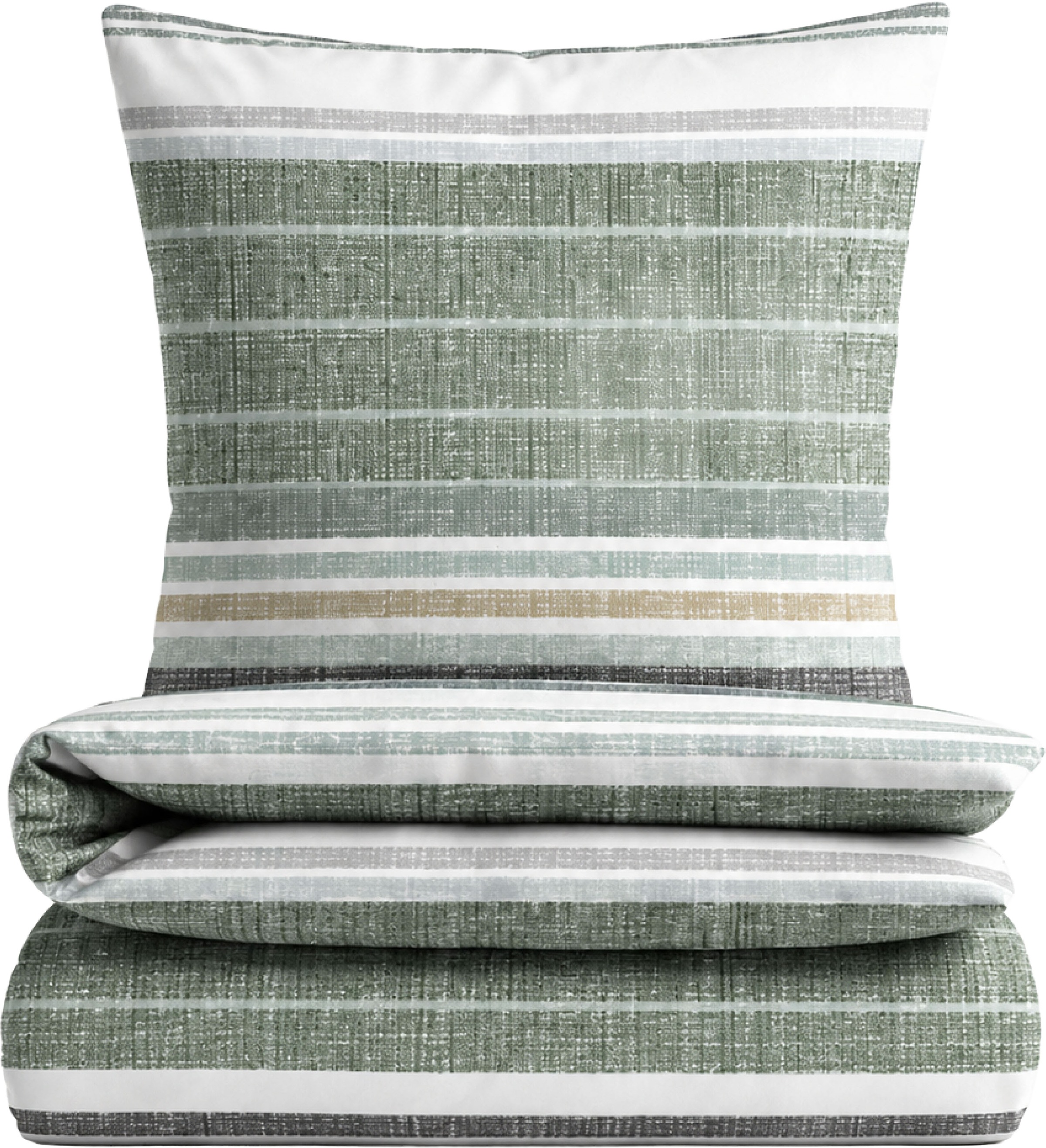 Biberna Bettwäsche »0617270 Premium Satin-Bettwäsche 100% Baumwolle ab Größe 135x200 cm« 2 seidig glatt & atmungsaktiv, Reißverschluss, ganzjährig, gestreift