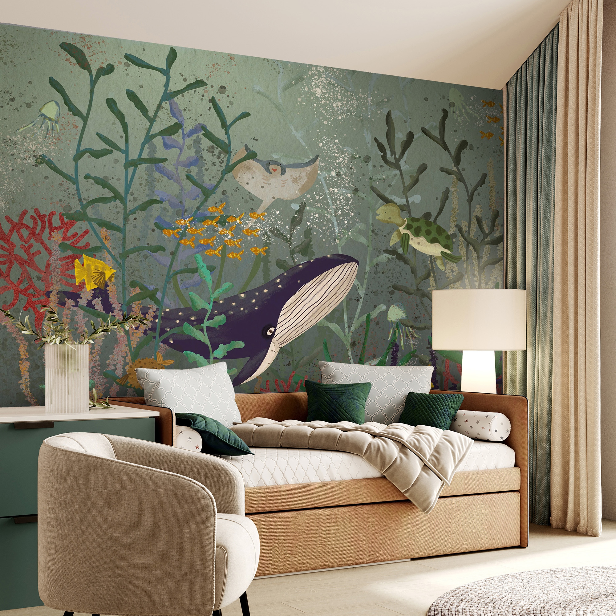 Art for the home Fototapete »Unter dem Meer«, Meer, Design Tapeten