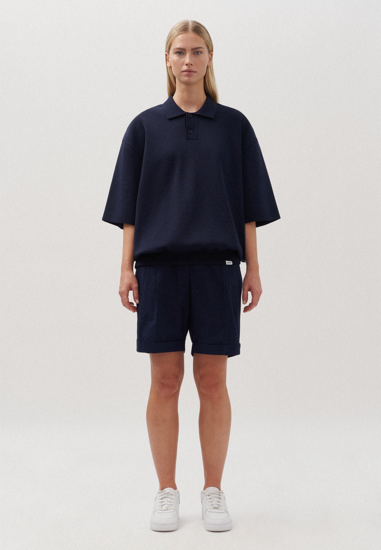 studio seidensticker Strickpullover »Studio«, Polo Uni