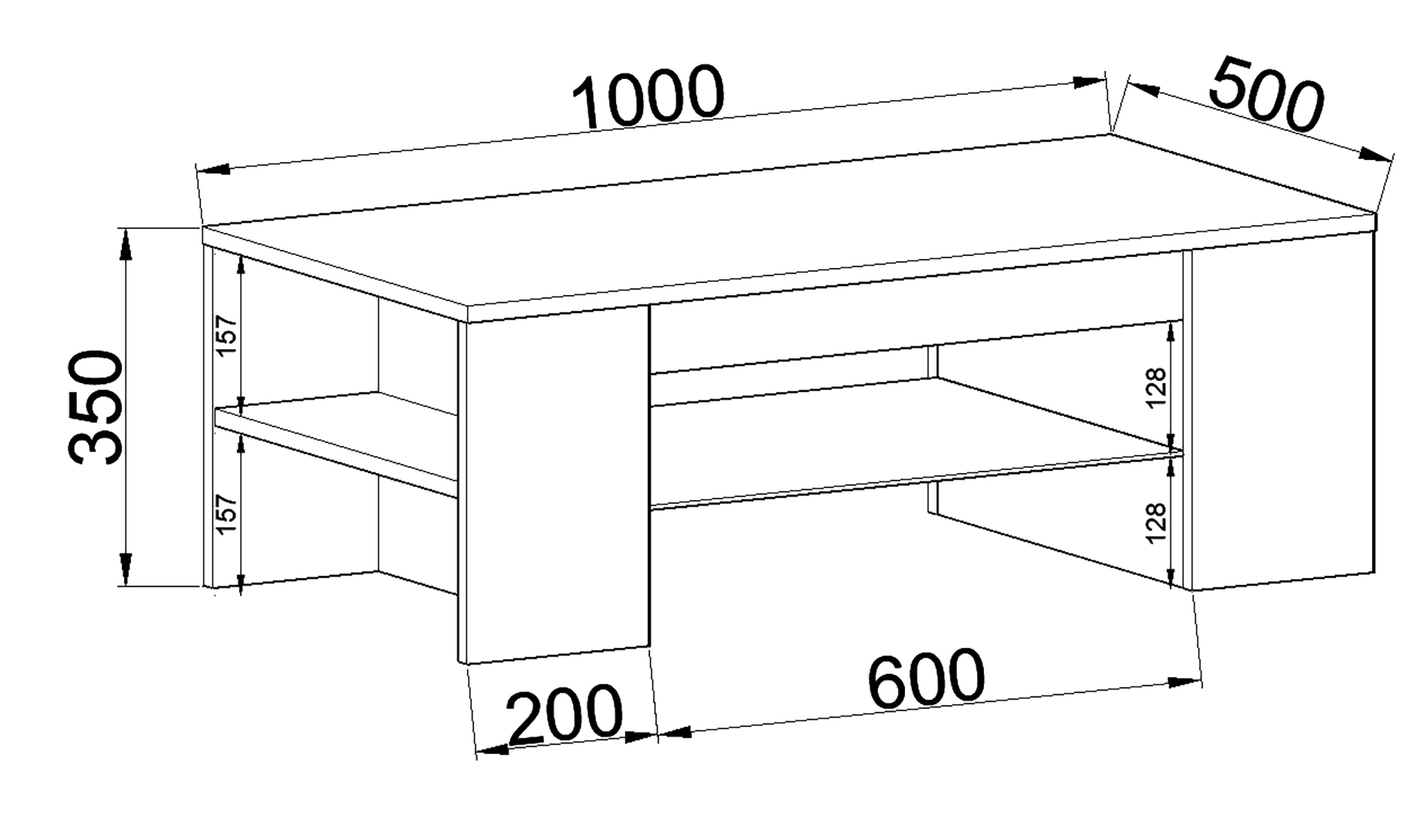 VCM Beistelltisch »Holz Sofatisch Couchtisch Schublade Glas Tunas«
