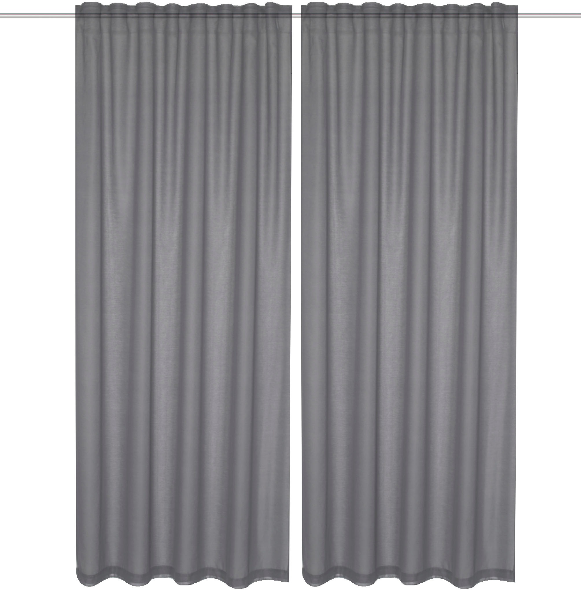 HOME WOHNIDEEN Gardine "DOLLY" Multifunktionsband 2 Stk. tlg. transparent günstig online kaufen