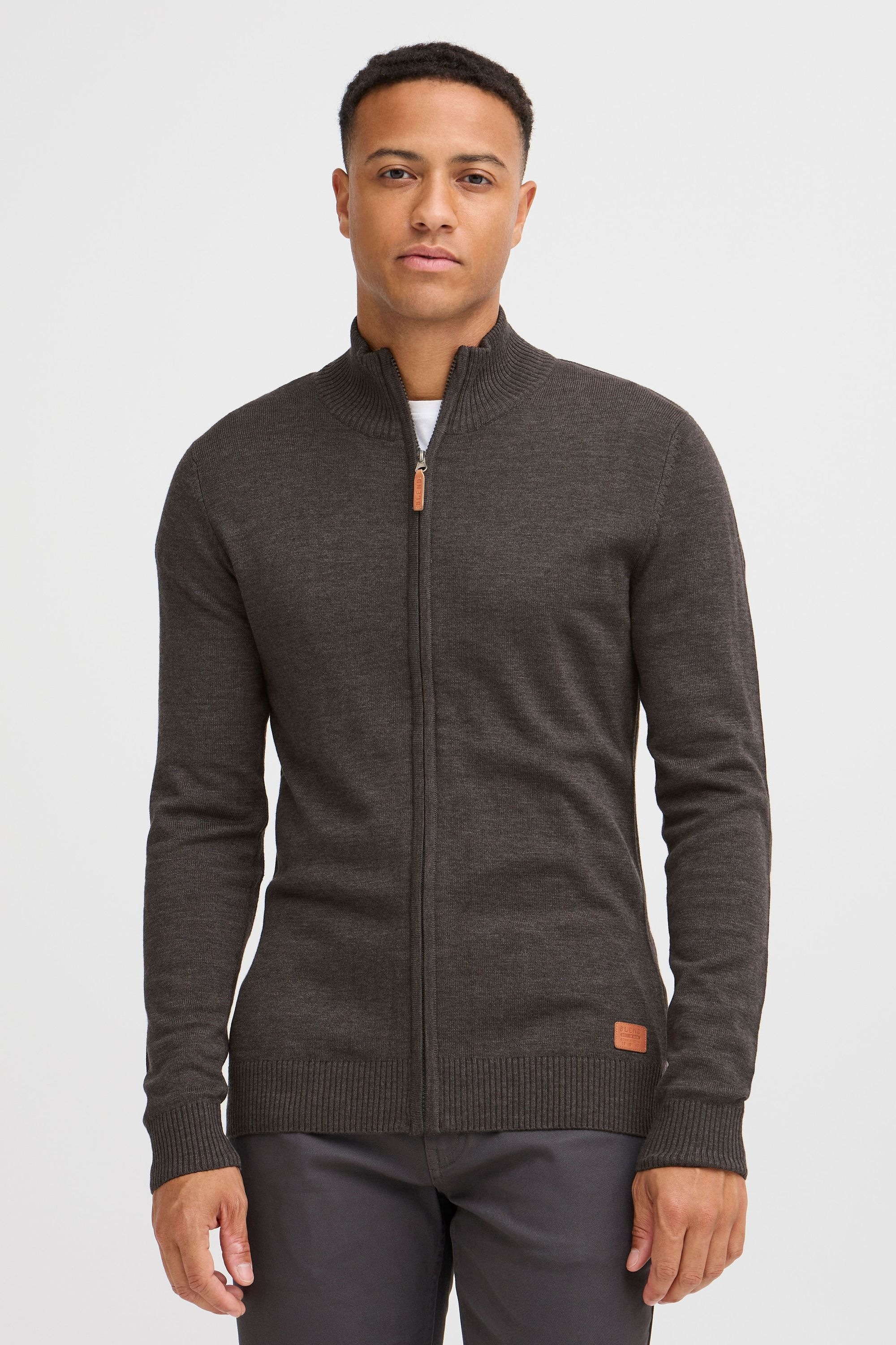 Blend Strickjacke "BHNorman" Bequeme Feinstrick-Jacke mit Stehkragen und el günstig online kaufen