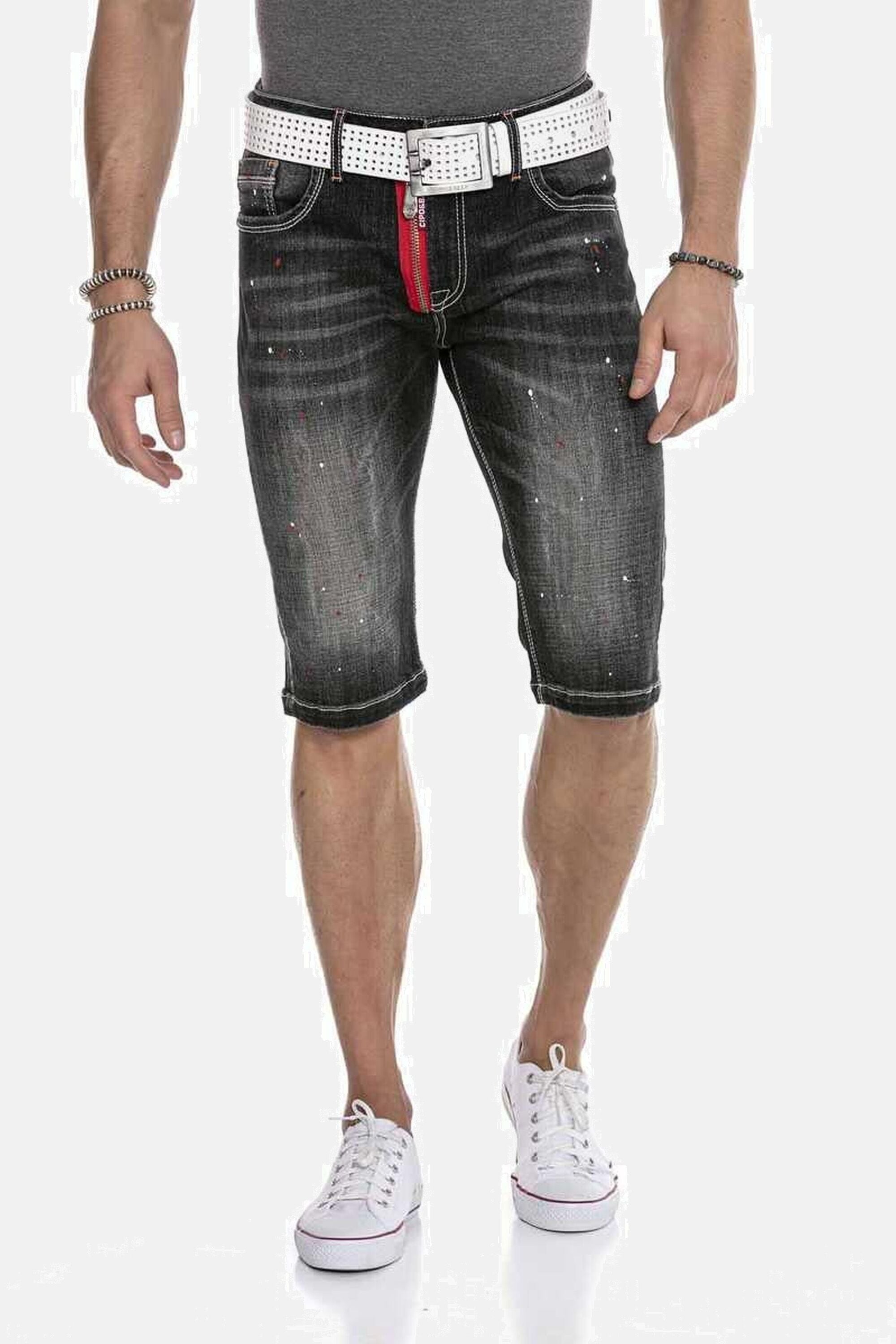 Jeansbermudas »Bermuda & Short«, mit trendigen Farbklecksen, CK240