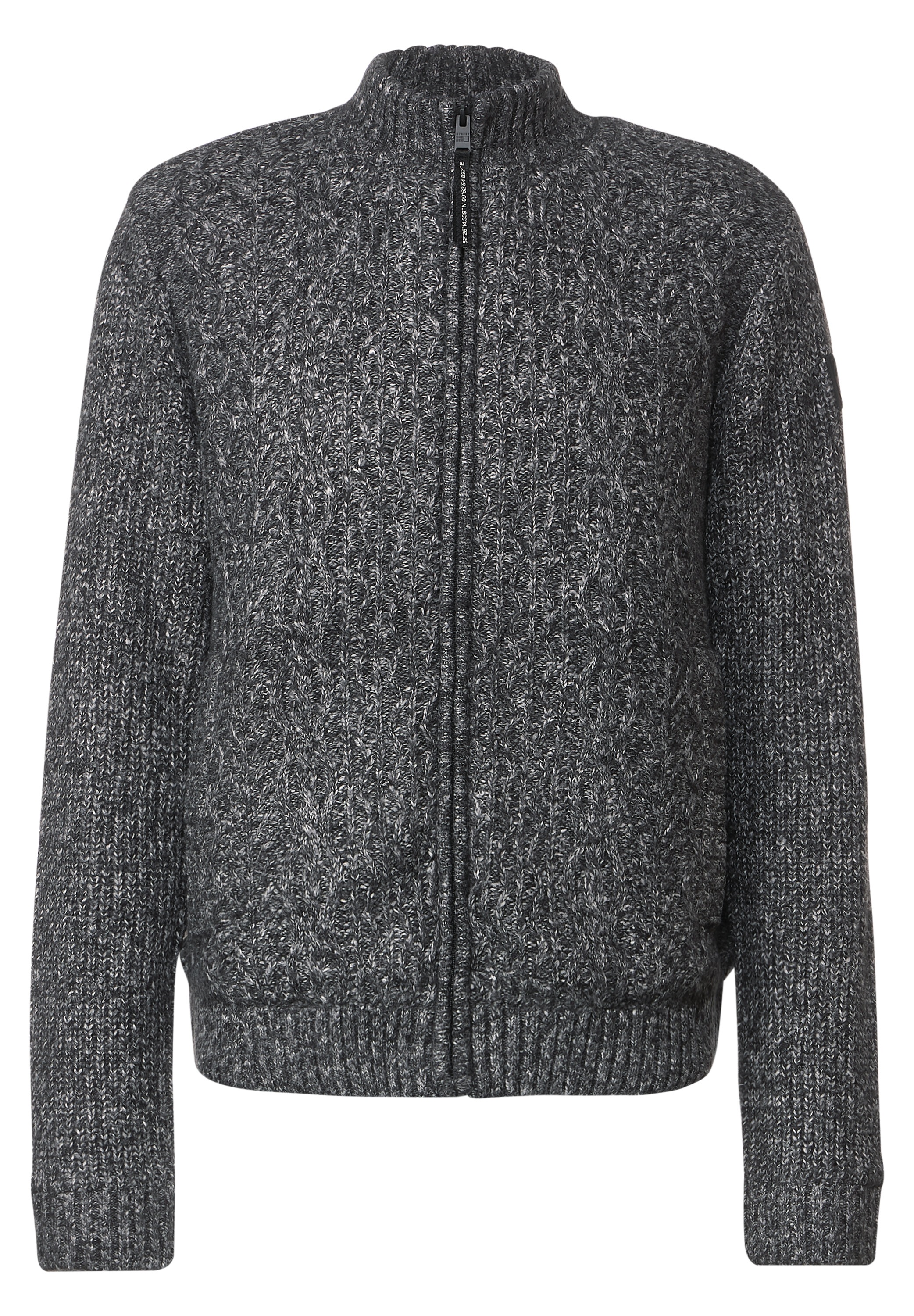 STREET ONE MEN Strickjacke, mit Stehkragen