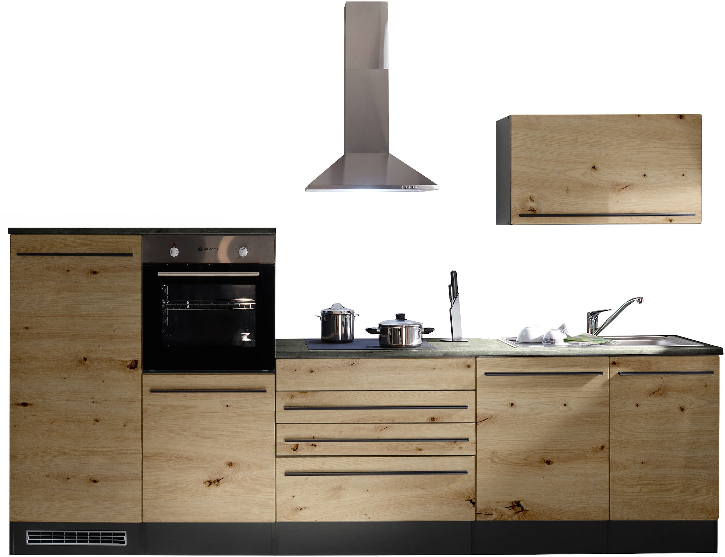 BASIC by Balculina Küchenzeile "Jazz" Breite 320 cm, wahlweise mit E-Geräte günstig online kaufen