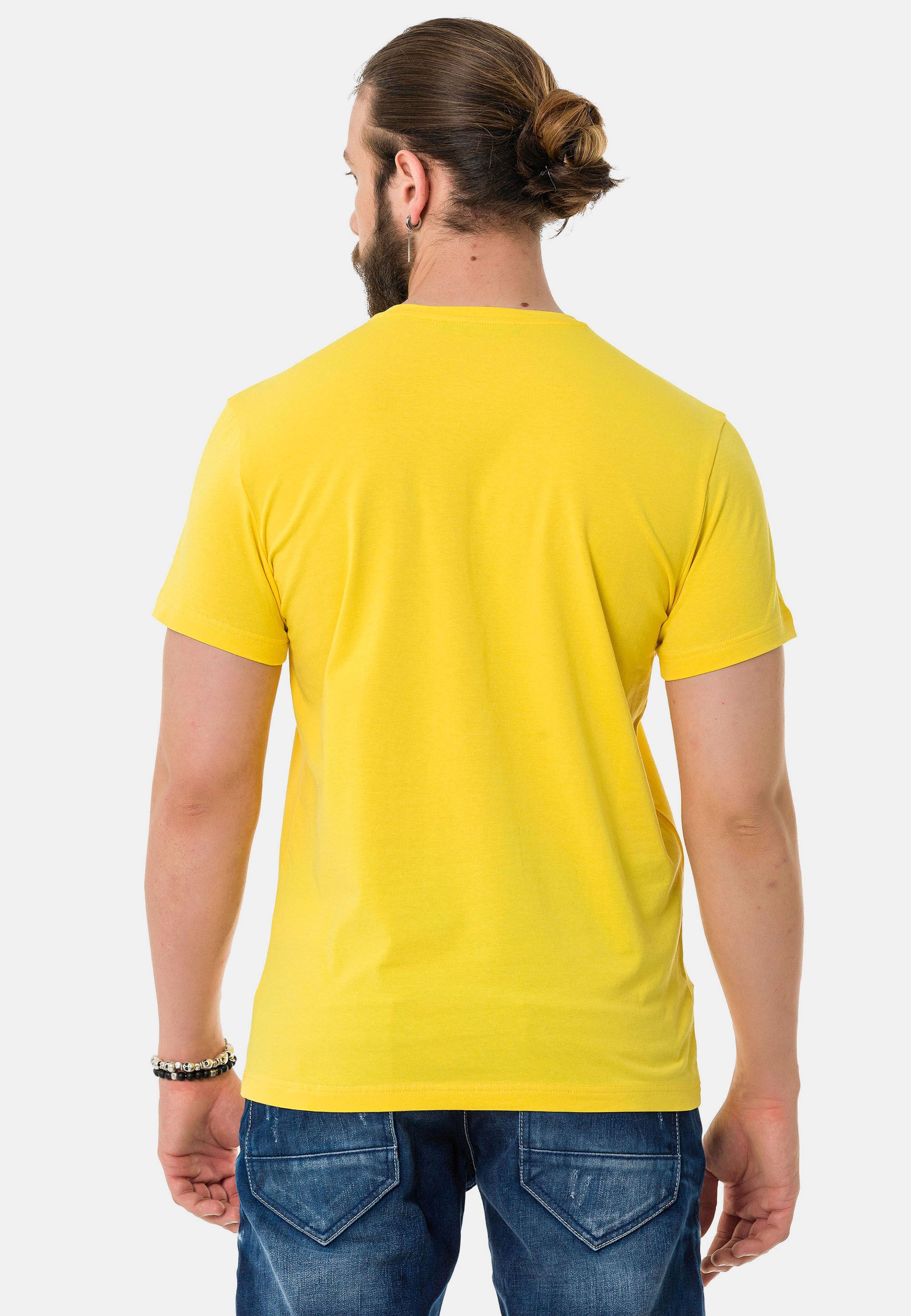 Cipo & Baxx T-Shirt »T-Shirt« mit Rundhals-Ausschnitt