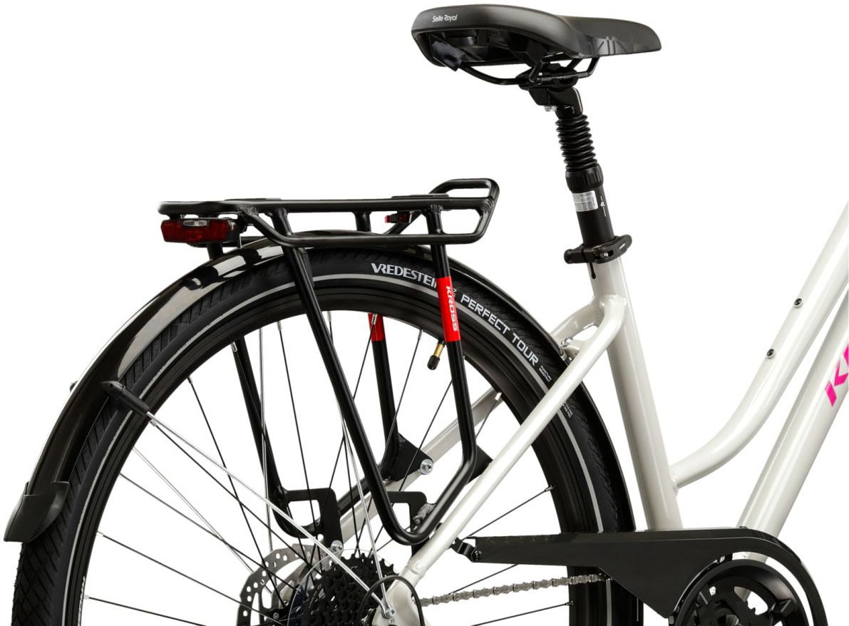 Kross Trekkingrad »Damen-Trekkingrad 28" Trans 5.0 Grau 18 Gänge« 18 Gang Shimano CUES U3020 Schaltwerk Kettenschaltung