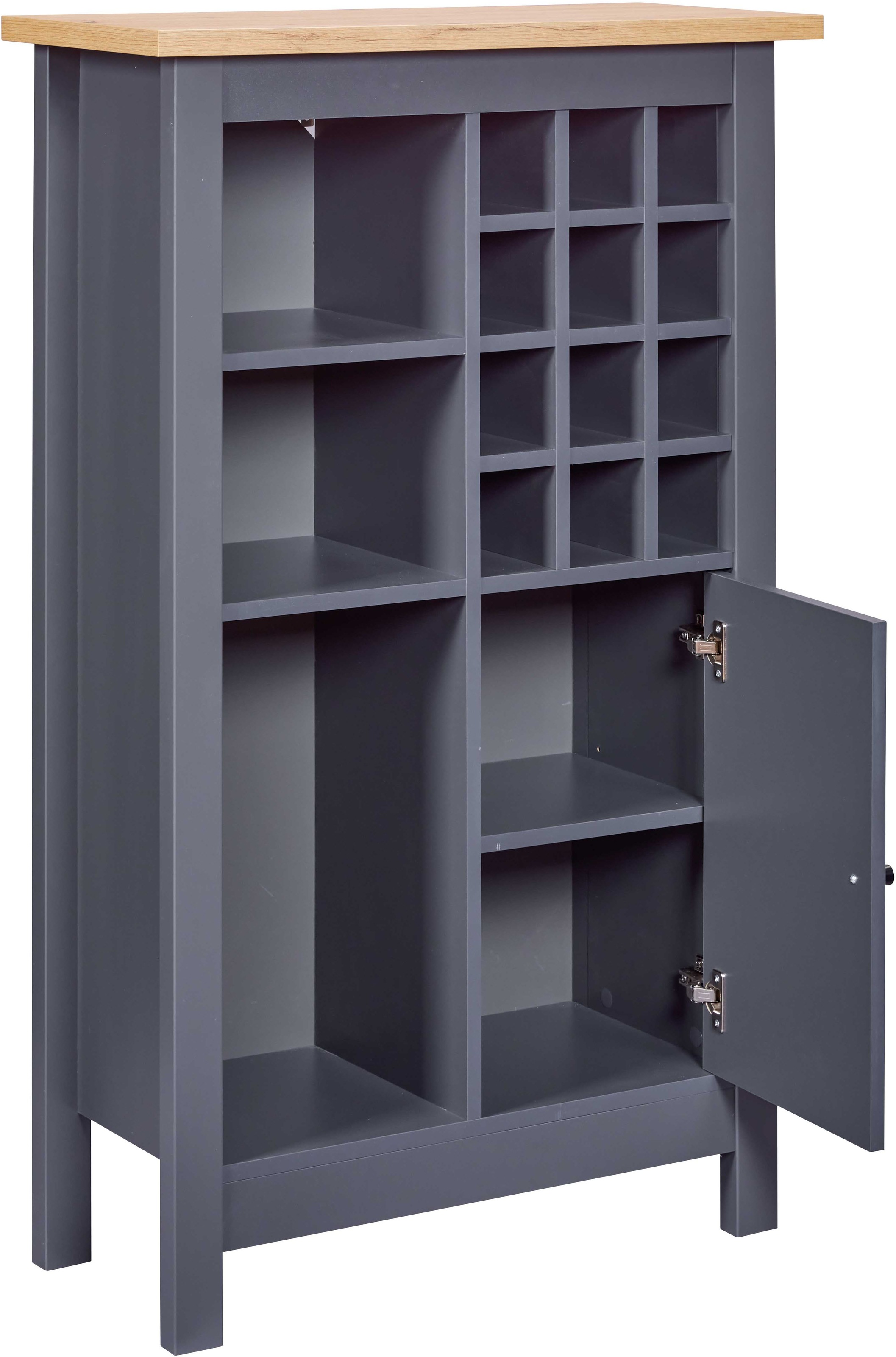 Inter Link Highboard »Nellina« 1 Stk. tlg. Weinschrank, BxTxH: ca. 76,8 x 33 x 124,4 cm