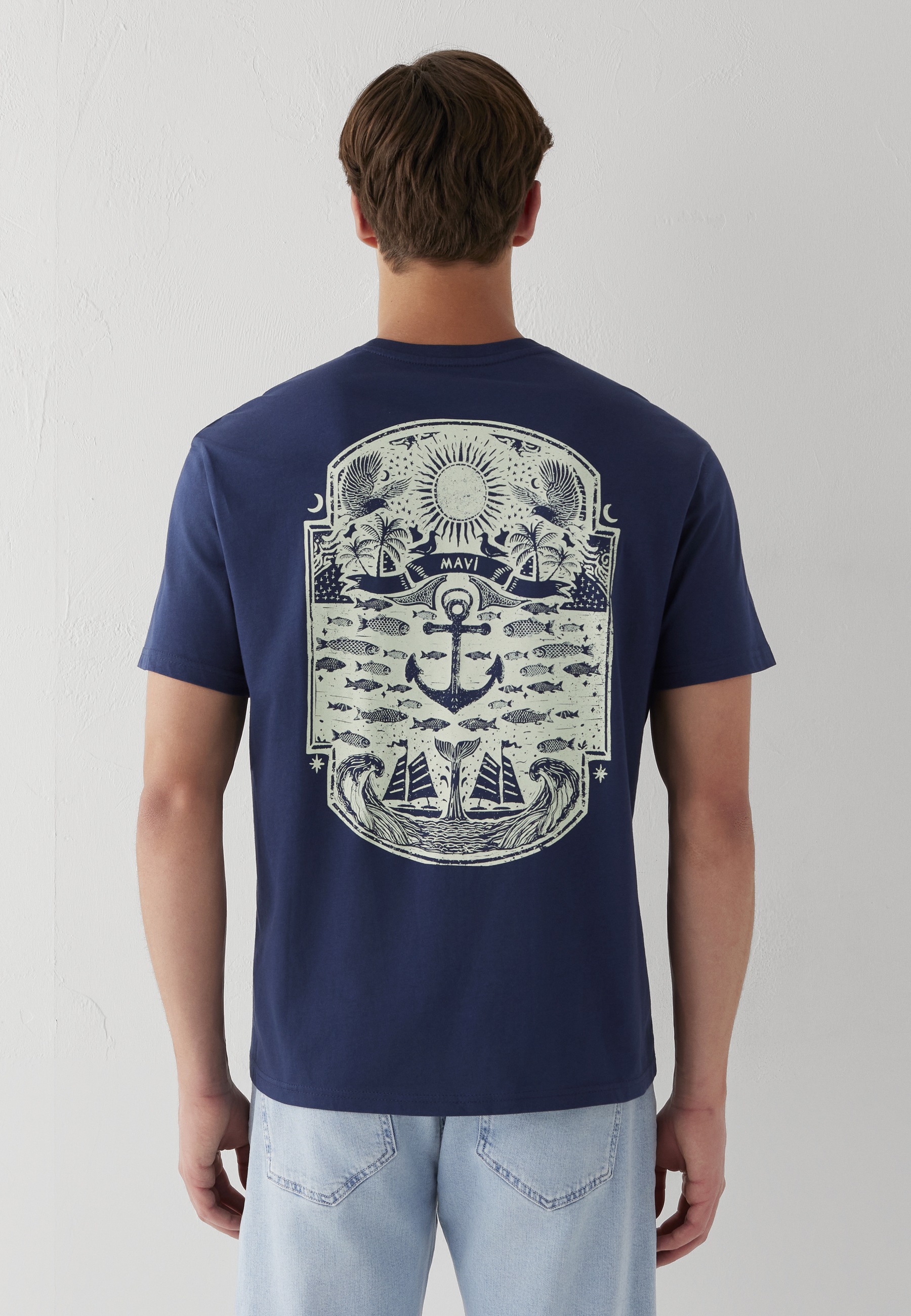 Mavi T-Shirt »PRINTED TEE« T-Shirt mit maritimem Print