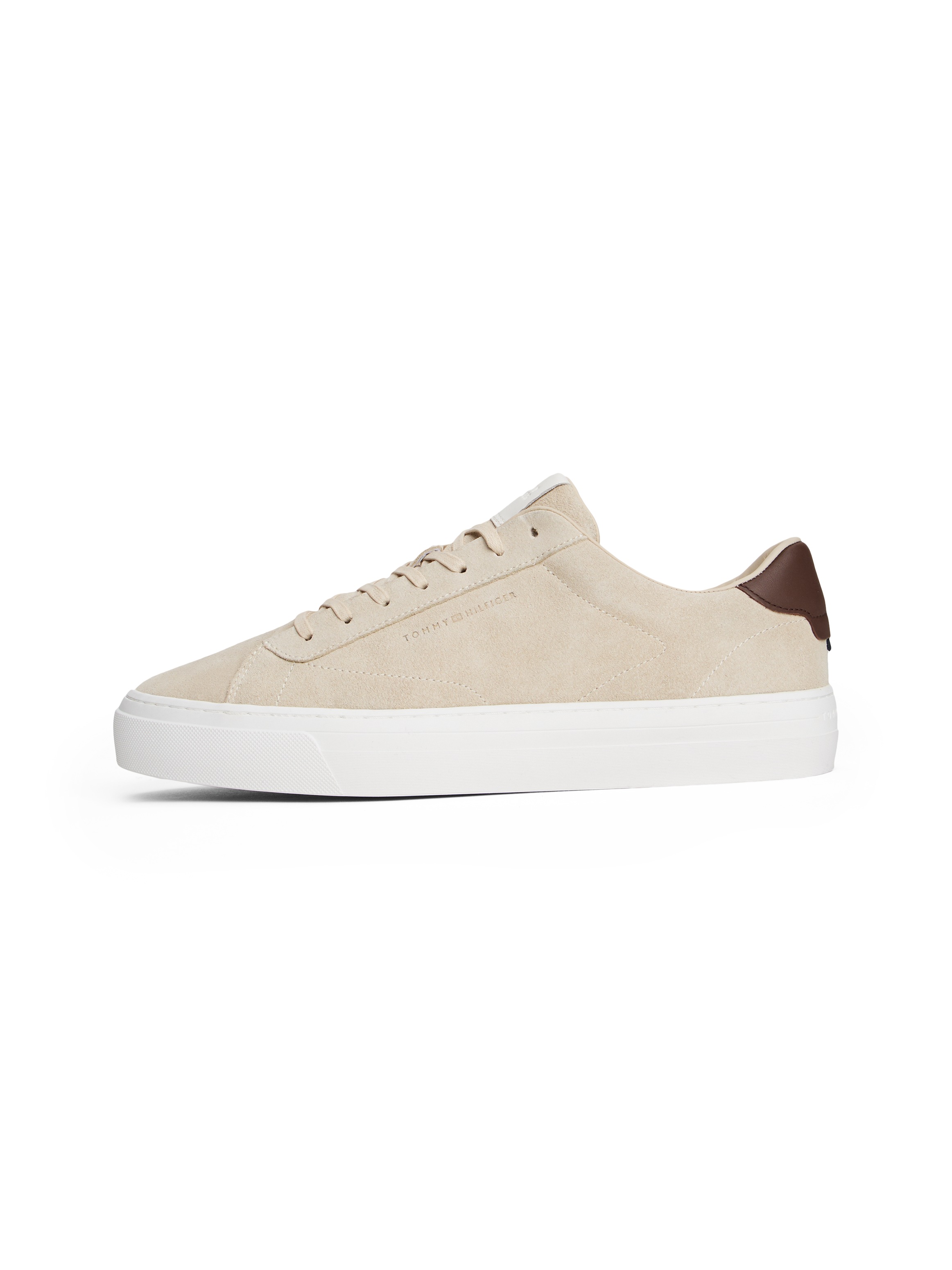 Tommy Hilfiger Sneaker »PREMIUM DRESS CUPSOLE SUEDE«, Freizeitschuh, Halbschuh, Schnürer mit seitlicher Logoprägung