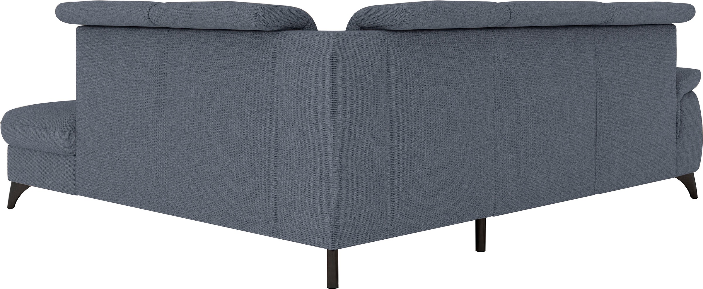Ecksofa SIT & MORE "Astoria L-Form", grau (grau, blau), B:256cm H:91cm T:225cm, 100% Polyester, Sofas, Ecksofa, wahlweise mit motorischer Relaxfunktion 3