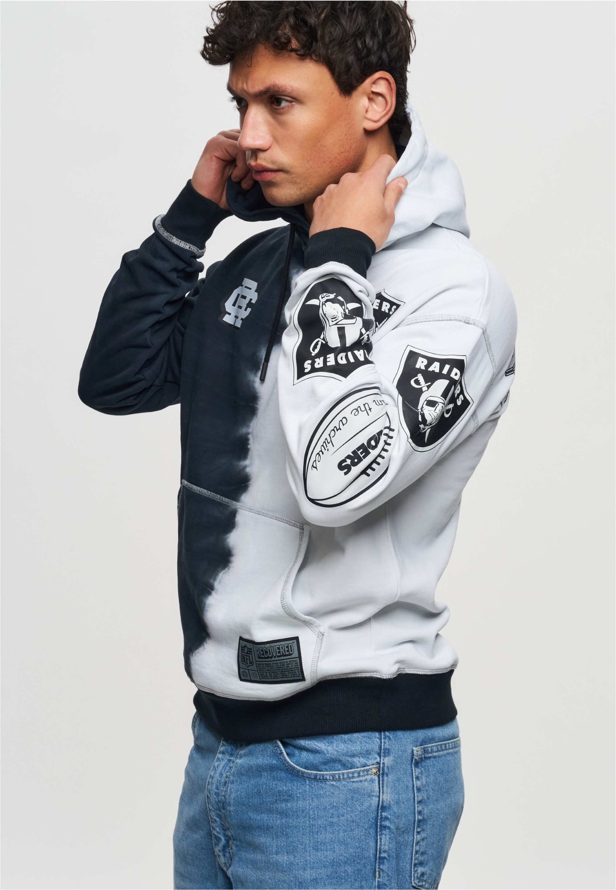 Recovered Kapuzensweatshirt »NFL Raiders Ink Dye Effect On«, für alle Las Vegas Raiders-Fans
